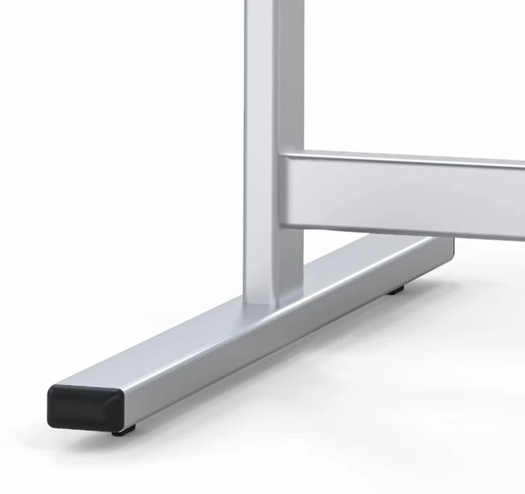 VIZ-PRO Pizarra blanca magnética doble cara 120x60 cm con Soporte altura ajustable
