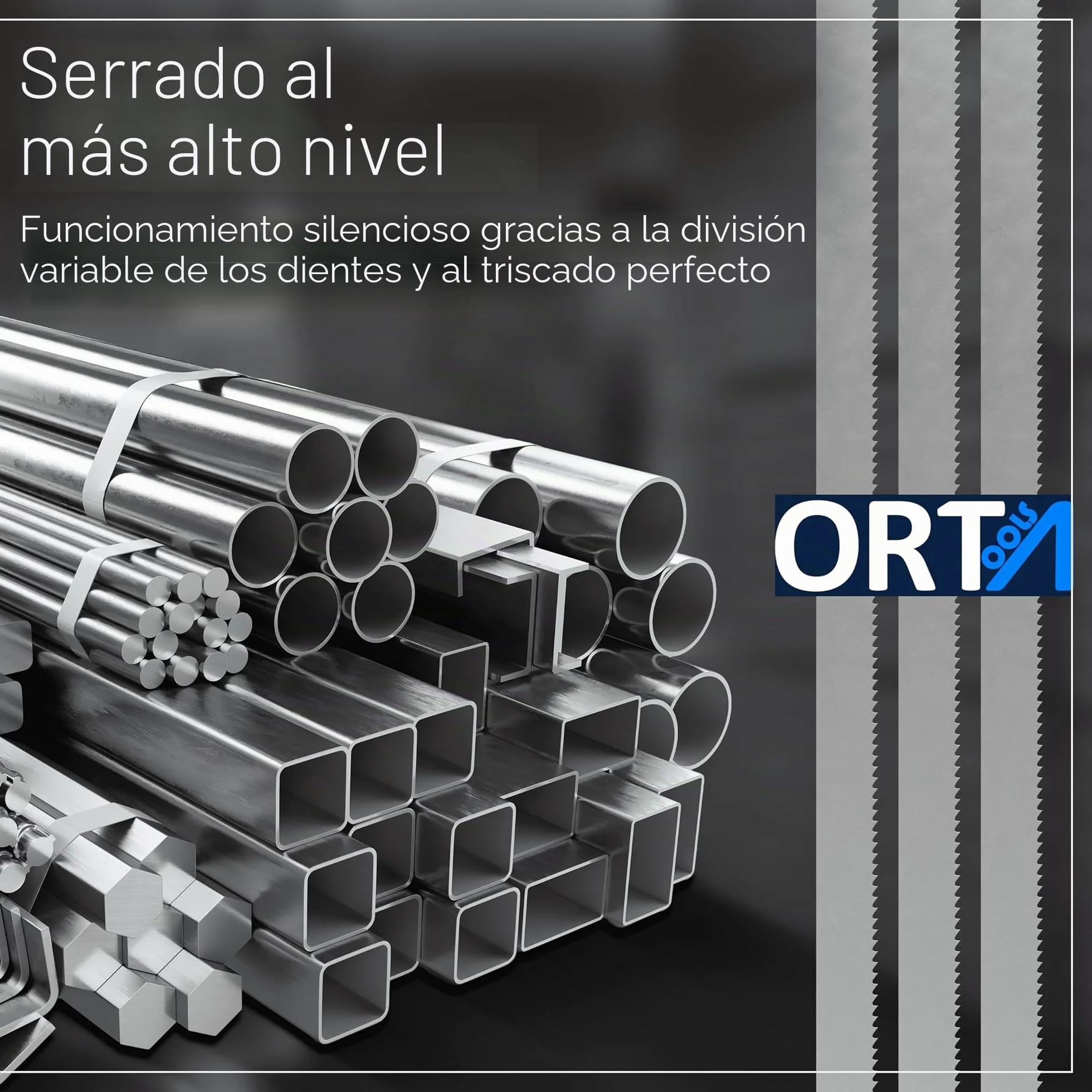 Orta - 3 unidades - 1140 x 13 x 0,65 x 10/14 ZpZ - Bi-metal M42 HSS | Hoja de sierra de cinta para acero, acero inoxidable, acero dulce... | Adecuado para sierra de cinta Güde MBS 105 V