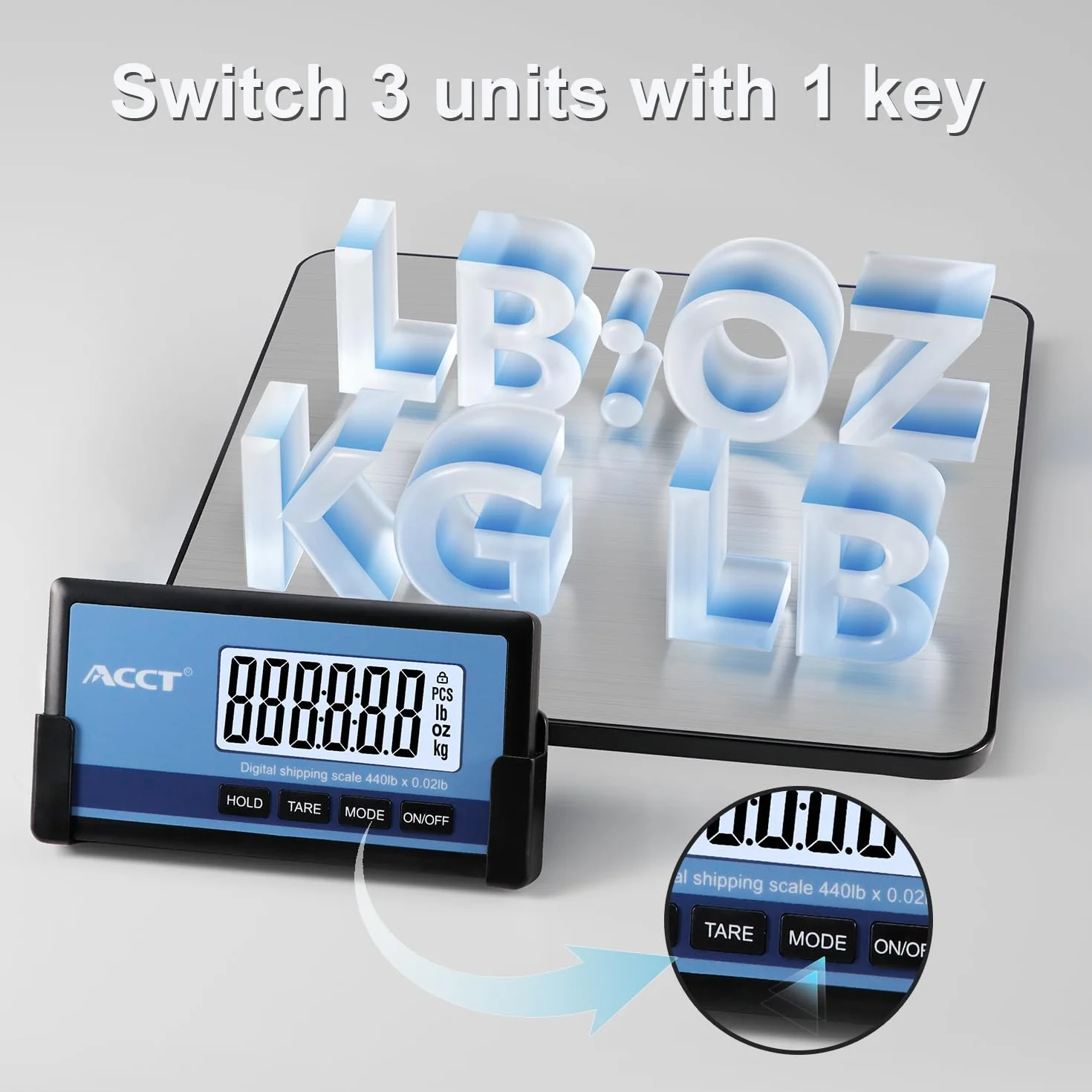 Balanza Digital para Envíos 440lb 10g Alta Precisión Postal Scale
