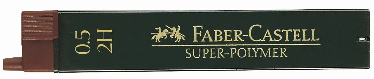 Faber-Castell 9065-2H Blíster Tubo 12 Minas 0.5 mm Negro