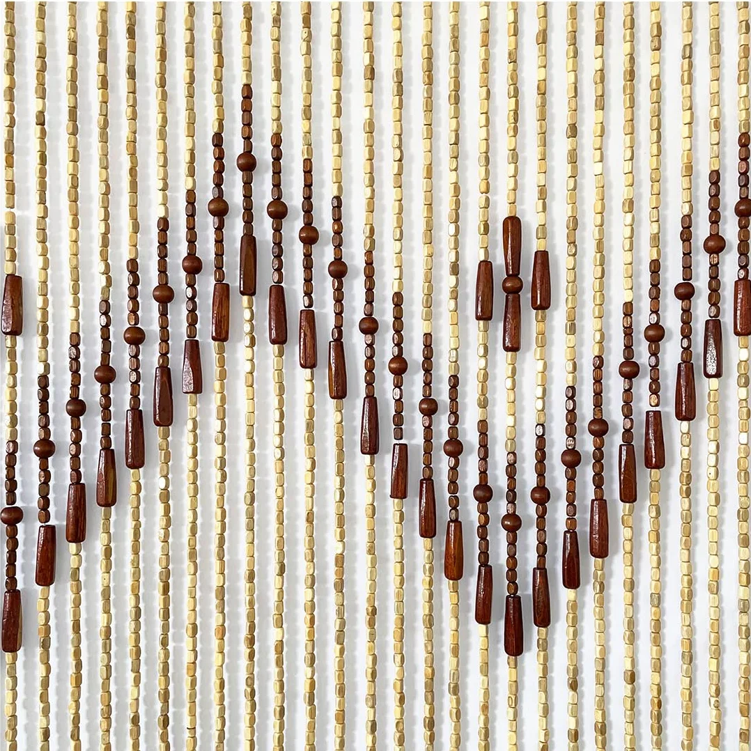 Acomoda Textil – Cortina para Puerta de Madera 90x195 cm para Terraza, Jardín, Balcón y Patio. Panel con Barra Resistente Interior y Exterior Antimoscas e Insectos de Facil Instalación. (Kato)