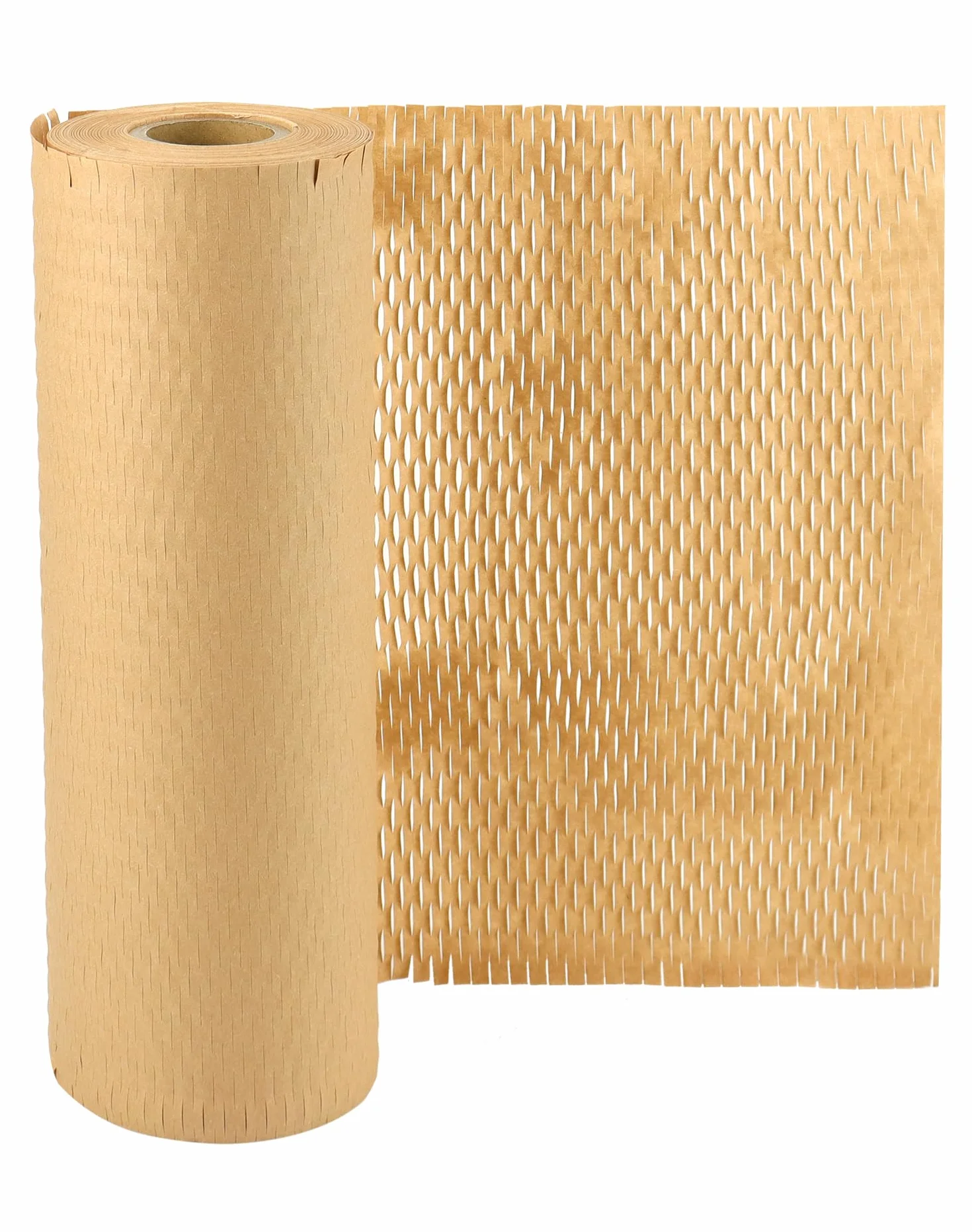 QWORK® Papel de embalaje de panal de abeja 30 cm x 50 m 80g/m² Alternativa al papel burbuja