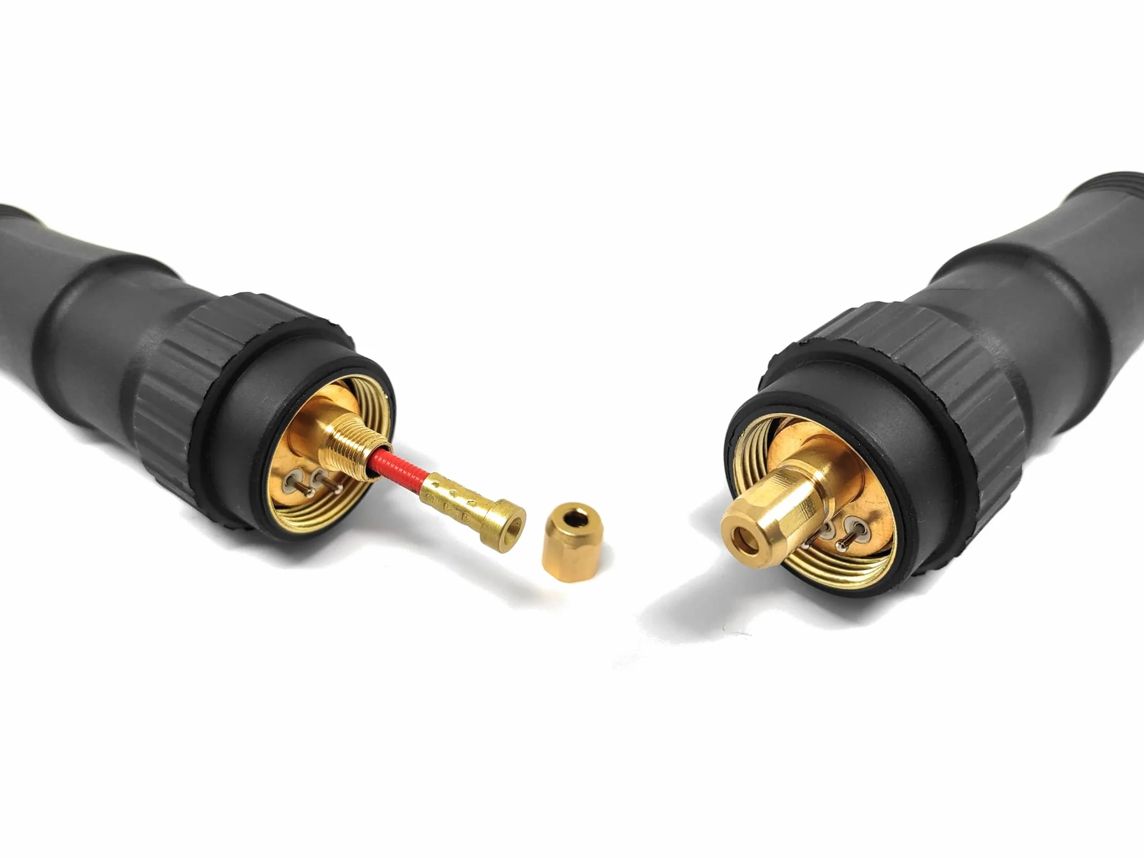 ELCAN Pack de una cabeza para antorcha 501D y guia hilo rojo de 4 metros para hilo 1,0-1,2mm para antorcha mig mag. Consumibles y accesorios pistola soldar. Cuello cisne para torcha soldadura MB501