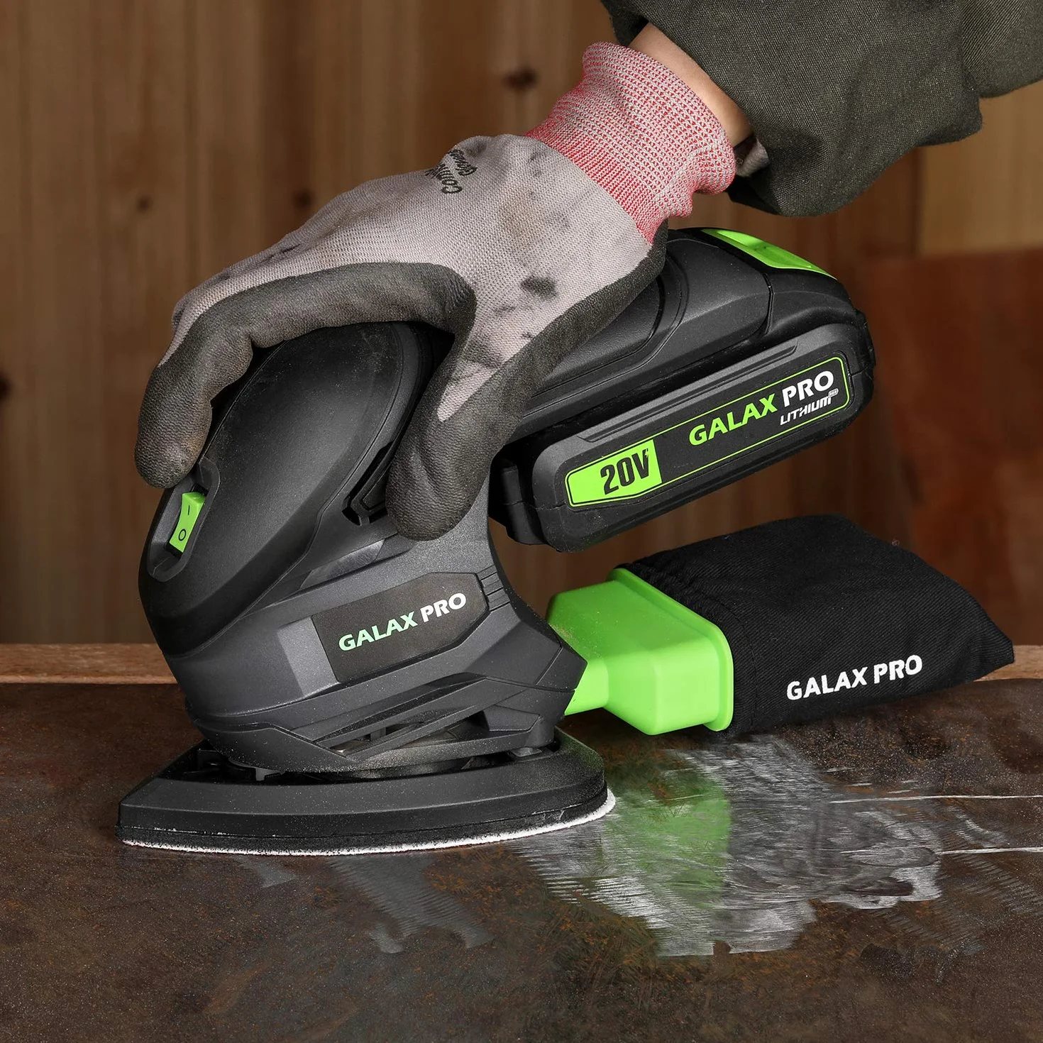 GALAX PRO Lijadora de Detalle Mouse 20V con Bolsa de Filtro,Velocidad 12,000 RPM Lijadora Madera incluye batería y cargador,20 Papeles de Lija