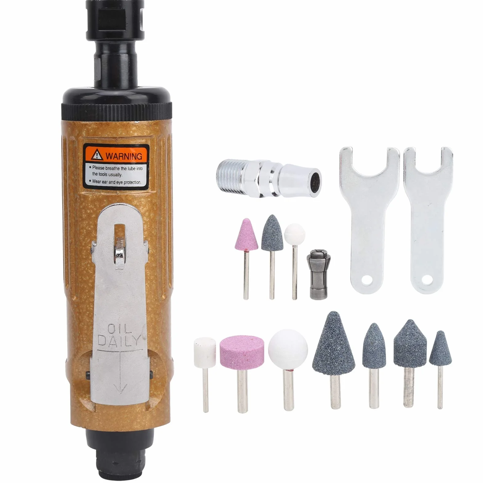 KP - 621 Amoladora de Aire Amoladora de Aire Afilador de Grabado Recto Herramienta de Compresor de Aire Conjunto Pulido 22000 Rpm 0.6 MPa (Estilo japones)