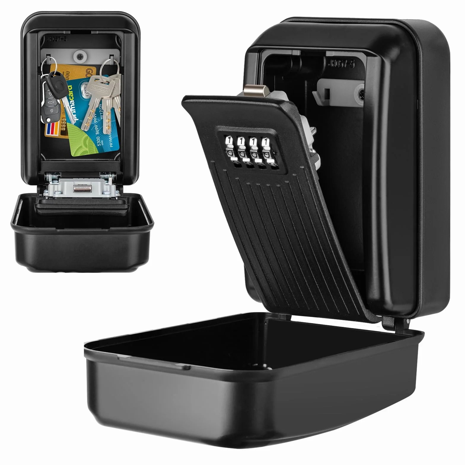 Caja Llaves con Codigo, Grande Caja Fuerte para Llave 4 Dígitos Caja Seguridad Llaves Exterior Impermeable Caja Llaves Pared Antióxido Guarda Llaves Combinacion para Hogar Garaje Oficina