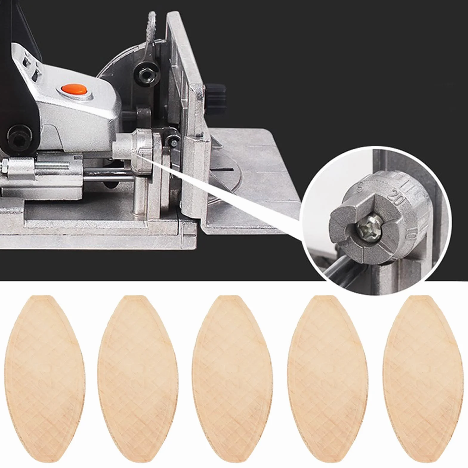 Galletas para unir madera, 100 piezas, herramienta de acoplamiento, resistente para carpintería, material de haya (20#)