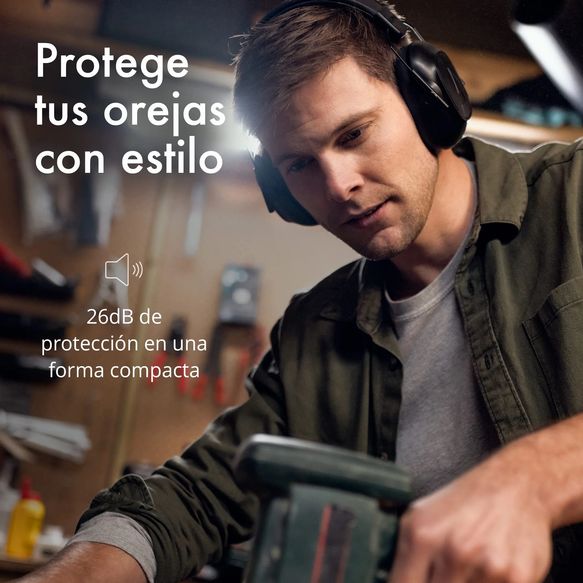 Alpine Defender Orejeras Protección Auditiva 26dB Cascos Aislantes Ruido Diadema Ajustable