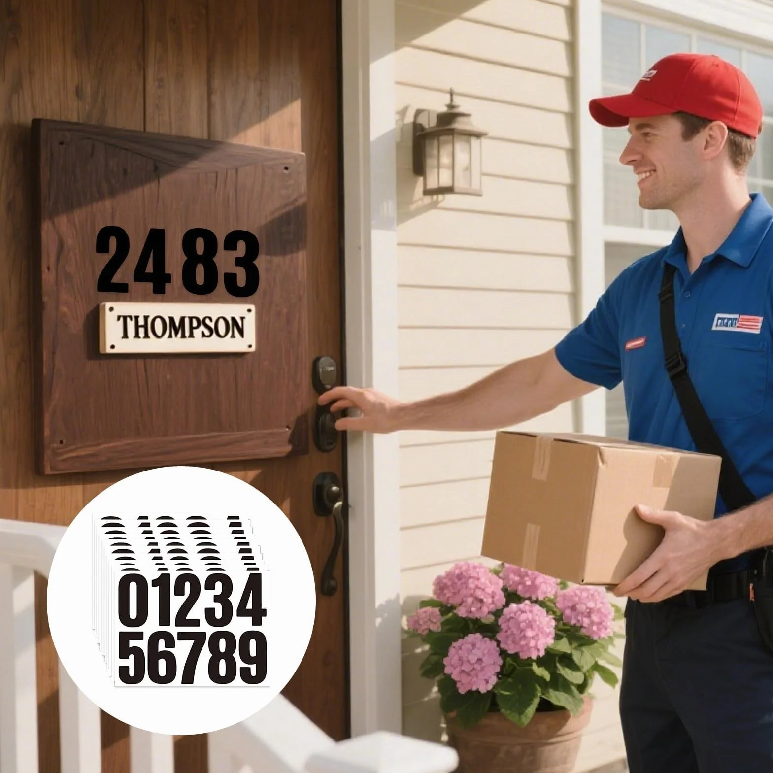 100 pcs Números Adhesivos Grandes, 10 cm, Pegatinas de Números para Casa y Exterior, Calcomanías de Números Negros para Puertas, Ventanas y Coches, Numeración Exterior Duradera