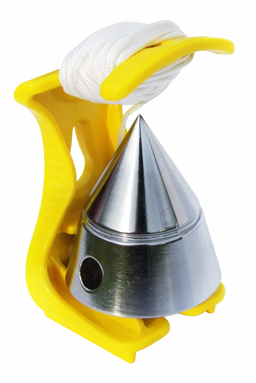 Leborgne, Cable de plomo Leborgne, Metsäpro, marco con carrete, línea de plomada de arquitecto, plomo cromado 440g, nailon 4m, marco de polímero perforado, sistema de bobinado de alambre