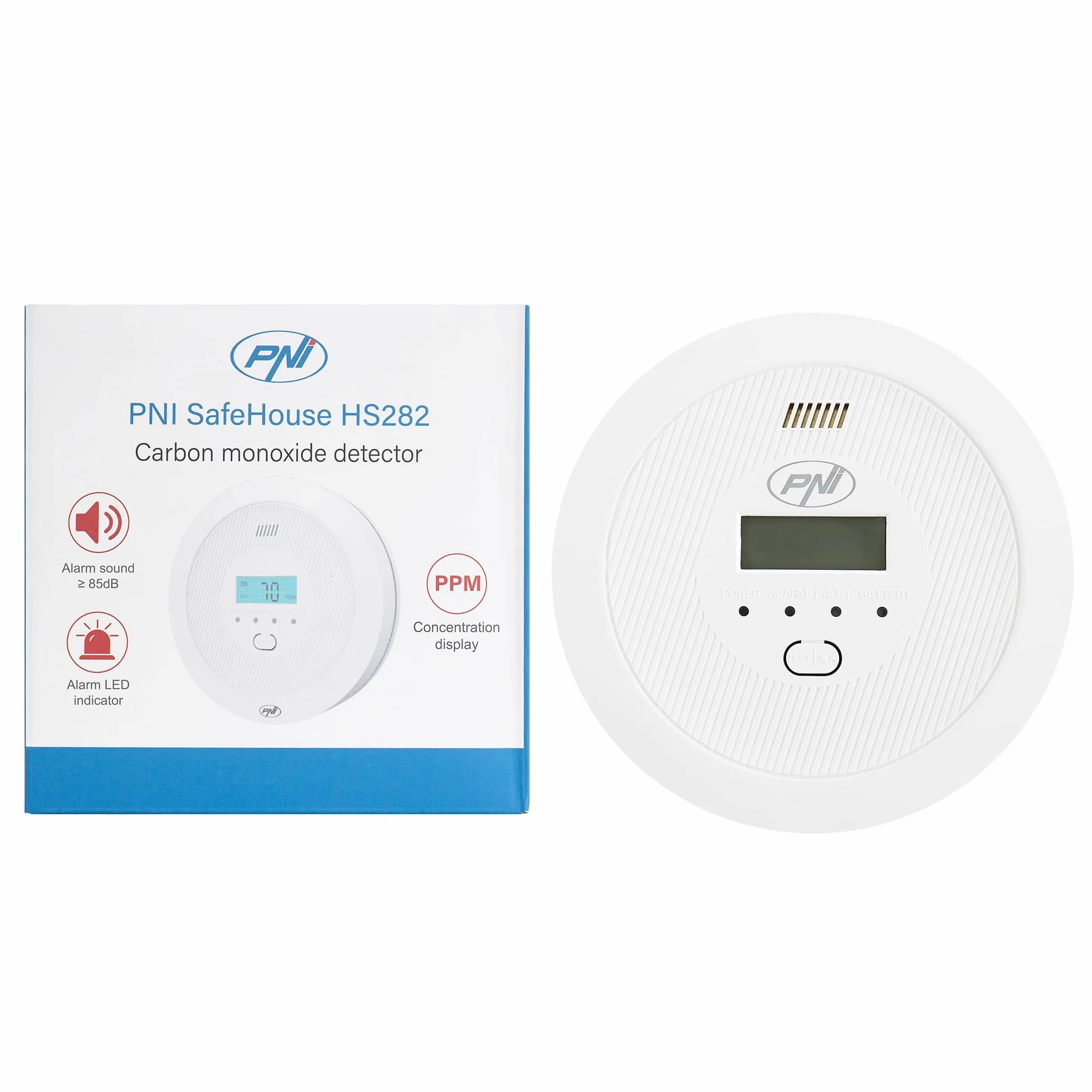 Sensor de monóxido de Carbono (CO) PNI SafeHouse HS282 con Alarma Sonora