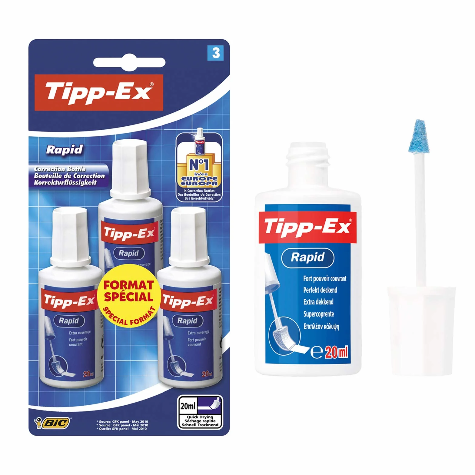 Tipp-Ex Blíster 3 botes corrector