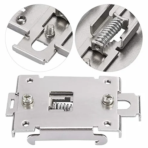 1Pcs 35Mm Din Rail Fixed, Teltonika Din Rail Kit Din Rail Mounting Bracket Solid State Relay Clip Clamp With 2 Mounting Screws