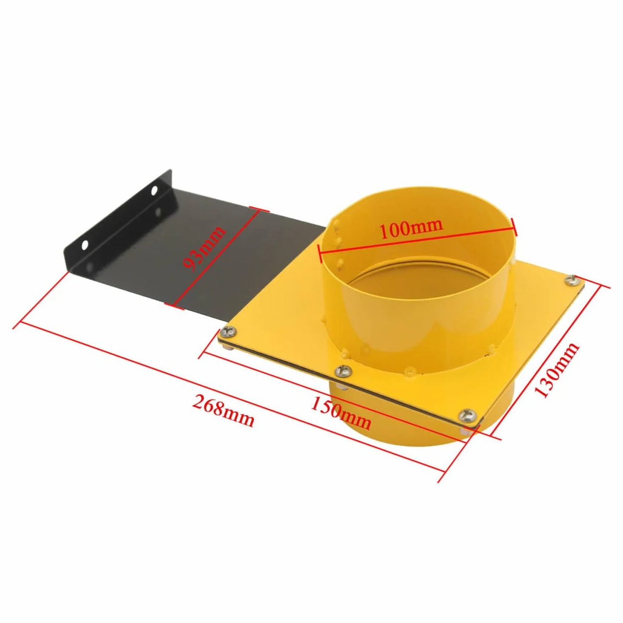 Compuerta guillotina para aspirador de serrin o virutas madera compuerta aspiracion colector polvo extractor carpinteria(Diámetro interno 100mm 2pc)