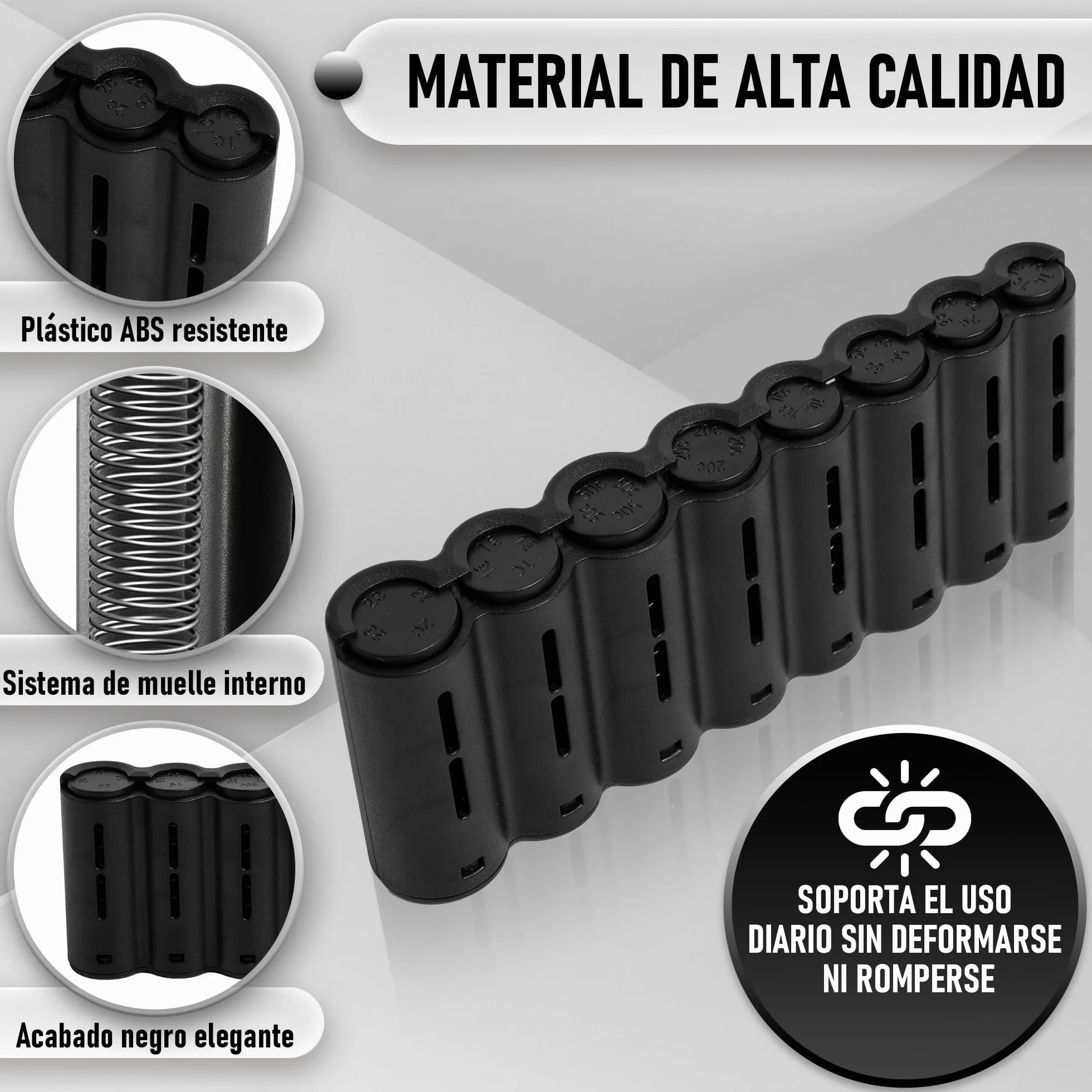 Portamonedas de Euro 8 Compartimentos Organizador Profesional Monedas Cajeros Comercios