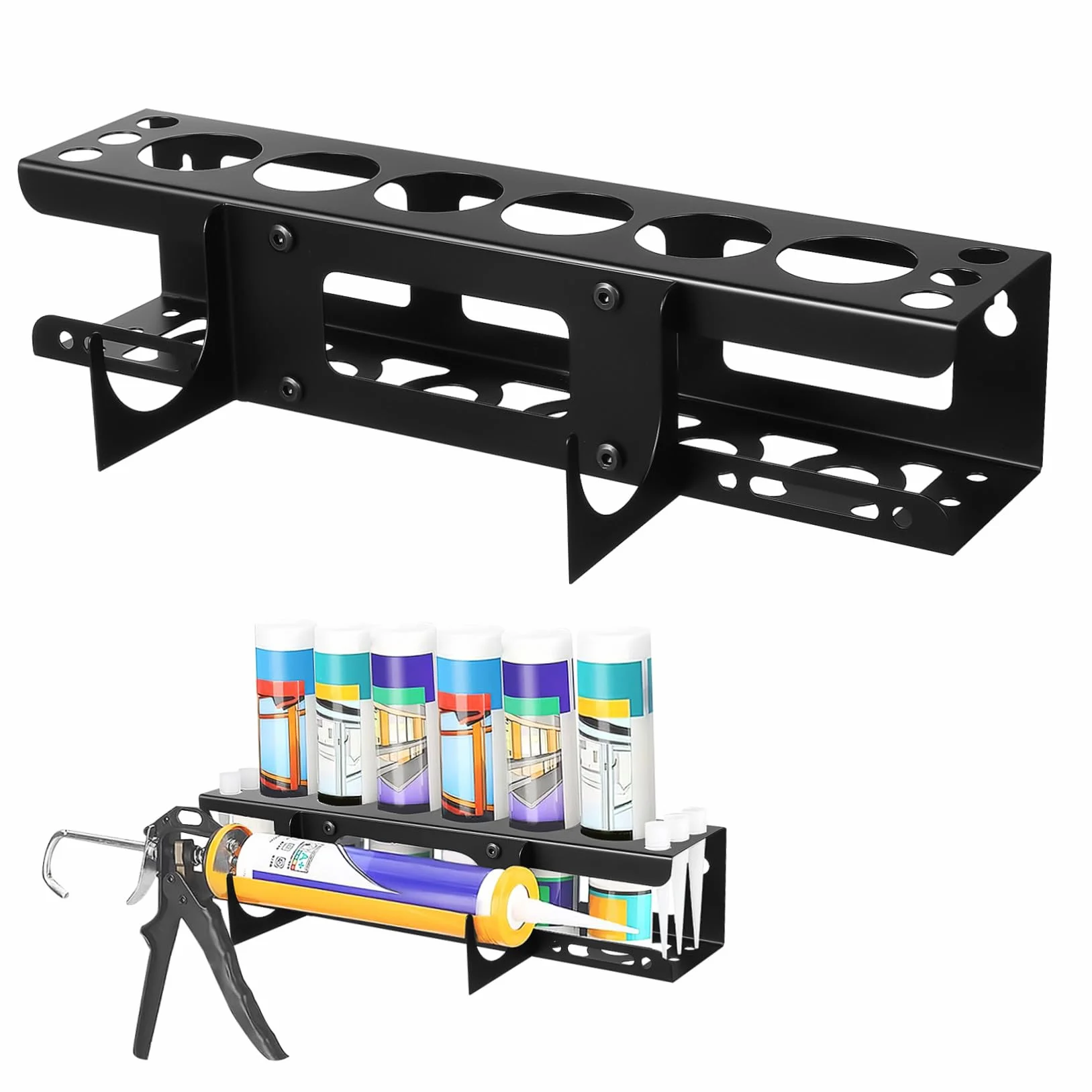 DOITOOL Organizador De Herramientas De Pared Resistente Con Soporte Ajustable Para Tubos De Sellador Estante De Almacenamiento Para Garaje Taller Y Furgoneta Optimiza Espacio Y Facilita Acceso