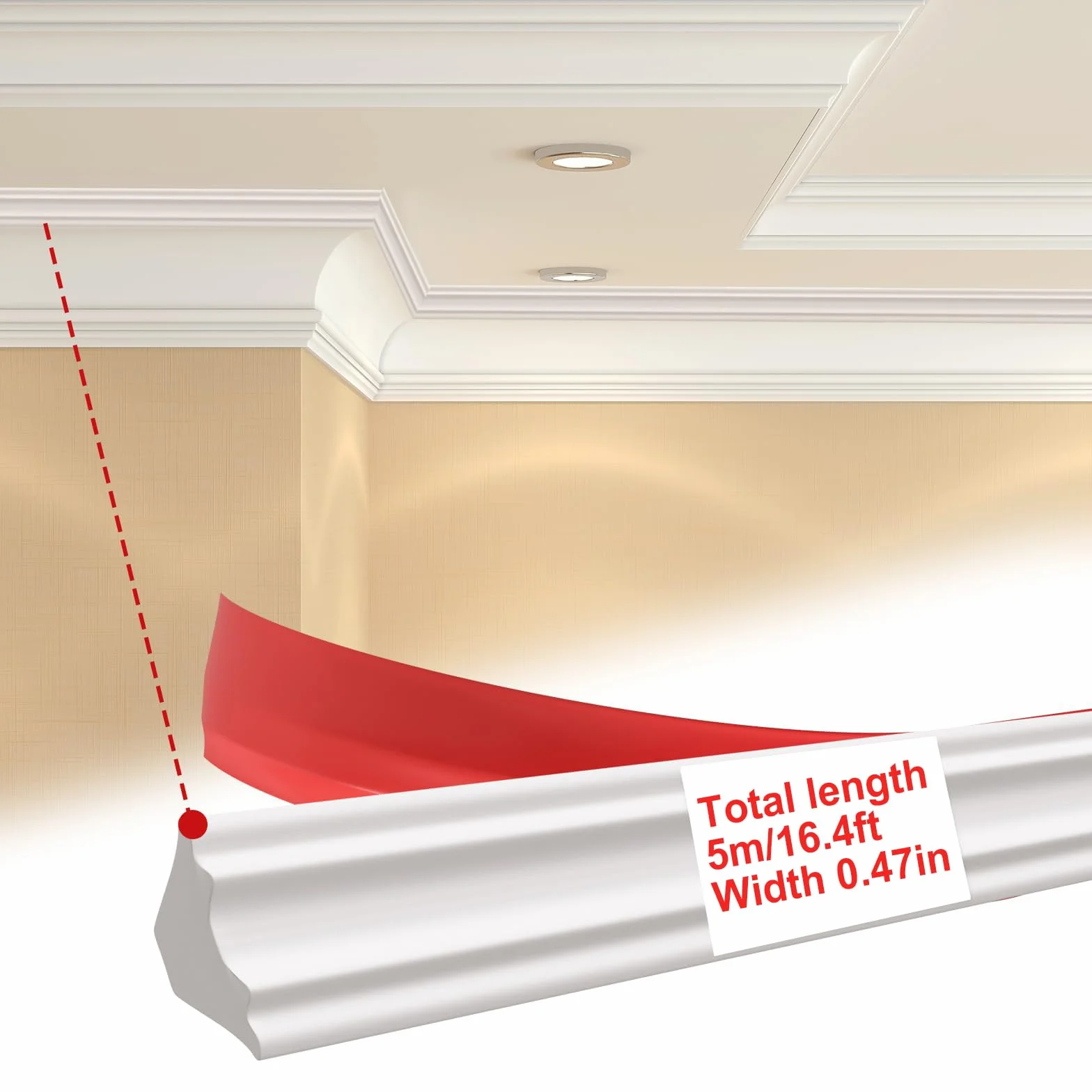 Moldura Autoadhesiva Flexible Tira de Ajuste 5m TPE Triangular 12x9mm para Decoración de Pisos y Bordes de Pared