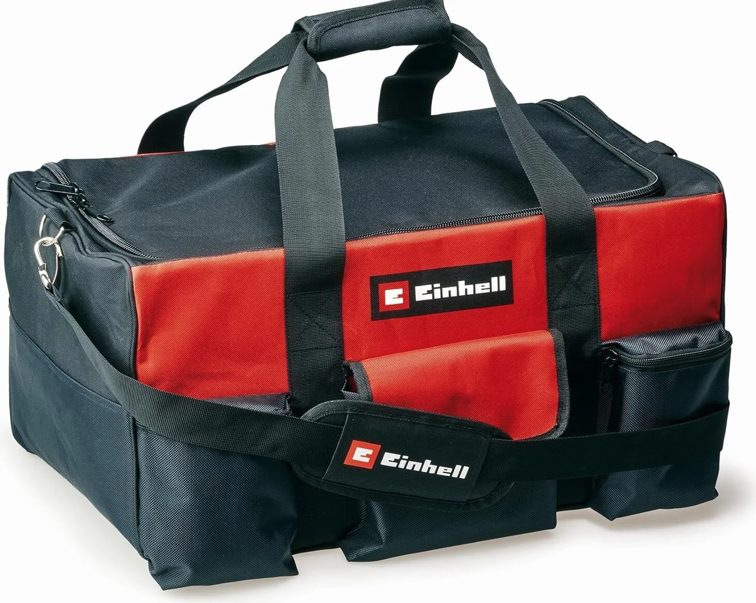 Einhell Original Bolsa Bag 56/29 | para herramientas y accesorios | máx. 25 kg | fondo reforzado | correa transporte | asa | 52 x 29 x 25 cm | 12 compartimentos