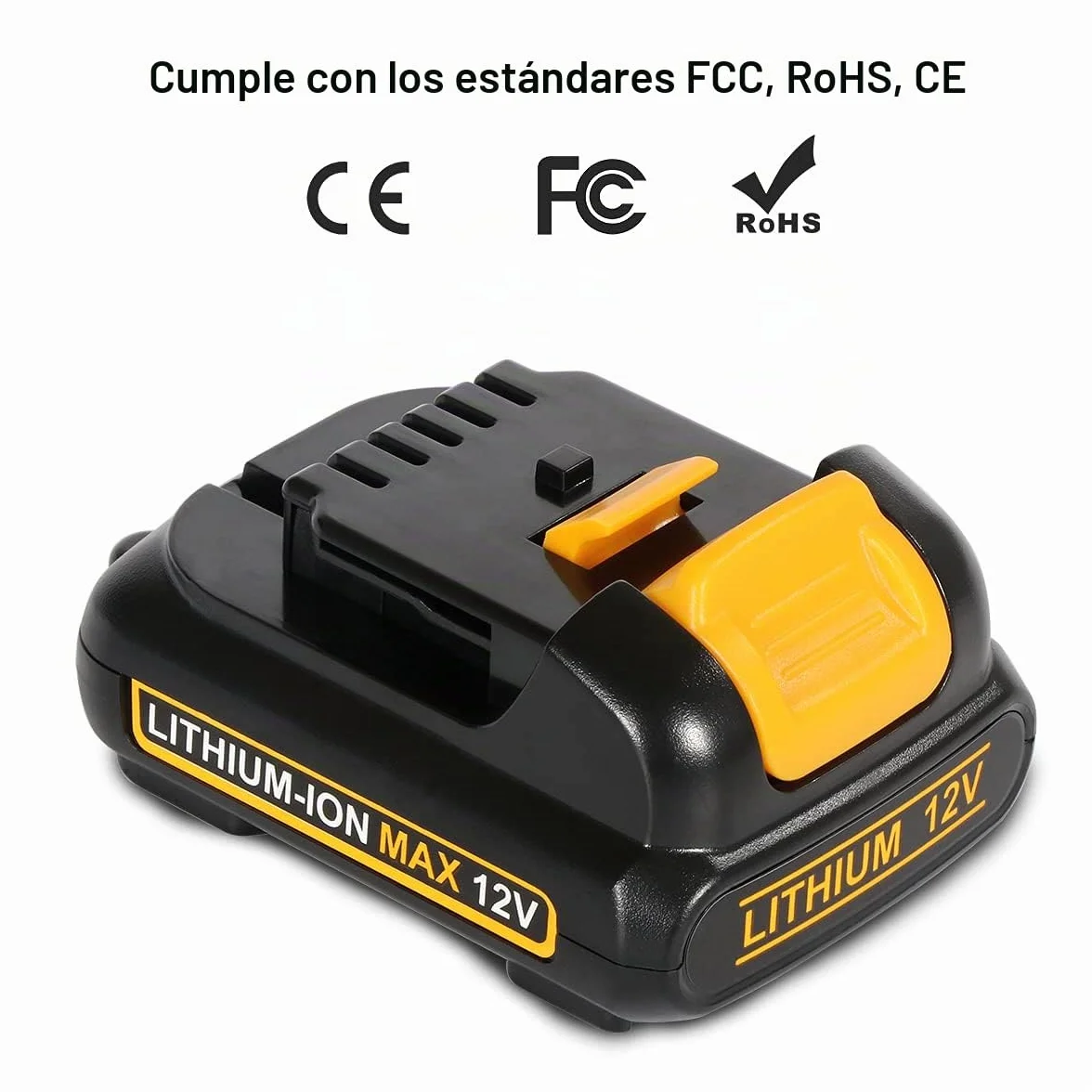 Paquete de 2 baterías de iones de litio DCB127 de 3.0 Ah 10.8 V/12 V de repuesto para Dewalt DCB124-XJ DCB120 DCB123 DCB127 DCB122 DCB124 DCB121