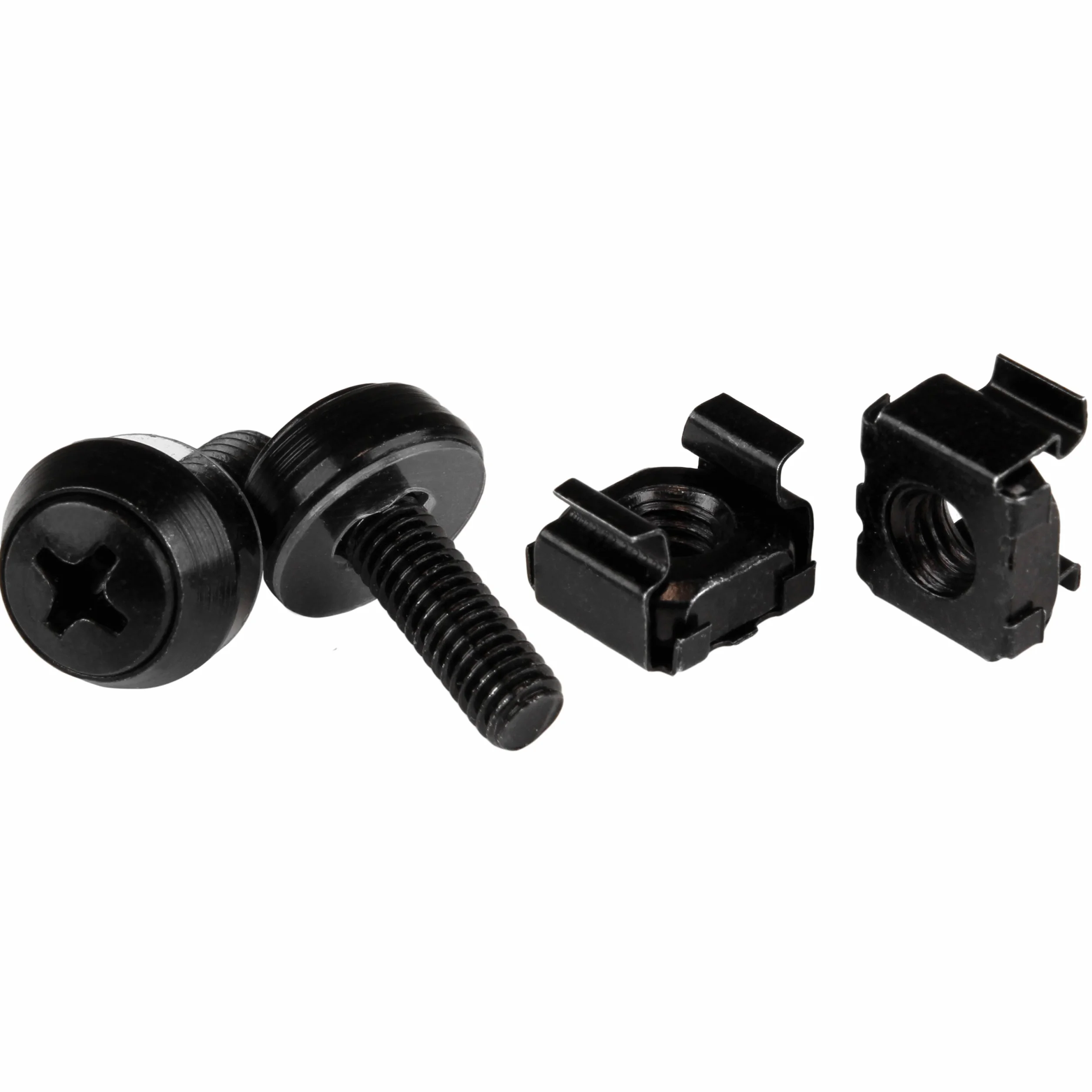 StarTech Paquete de 100 Tornillos M5 12mm, Tuercas de Jaula Cuadradas y Herramienta de Instalación - Kit de Montaje de Hardware para Rack de Servidores 19" o 10", Armarios y Racks - Negro - TAA