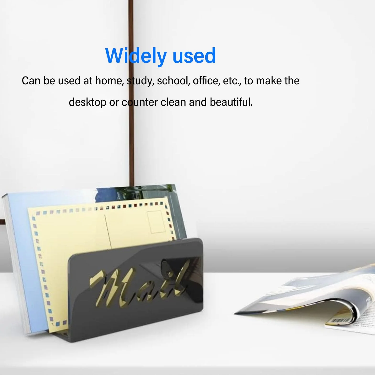 Soporte para Correo de Acrílico, Organizador de Escritorio, Clasificador de Cartas y Sobres