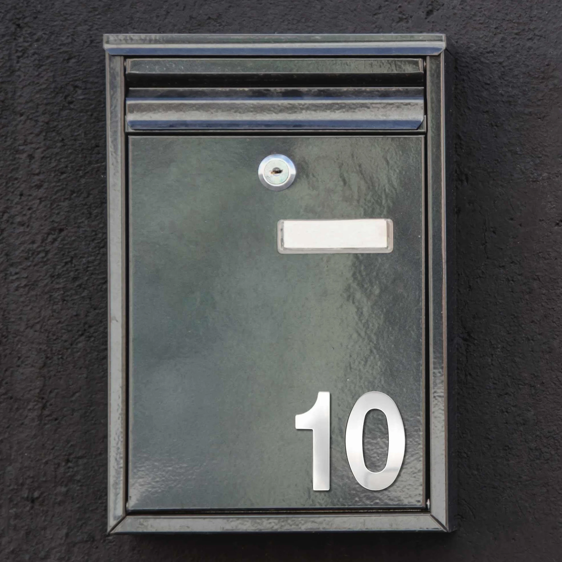 TECHZOCO Numero 0 casa, Número Cero hogar, Número 0 para puerta, Número para pared, Número 0 buzón, Acero inoxidable 304, 75 mm alto x 47 mm ancho, Adhesivo, Plateado