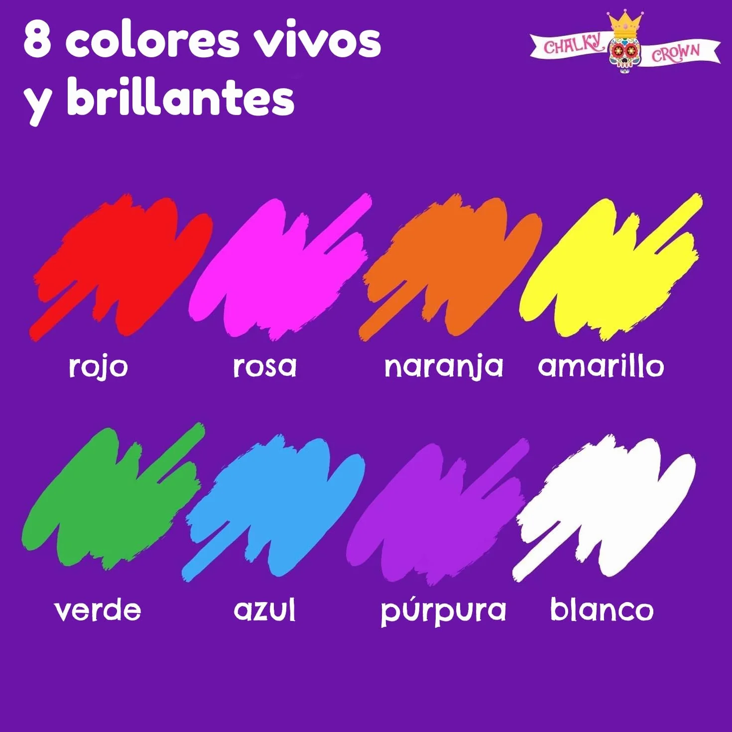 Rotuladores Cristal Borrable Punta Reversible Tiza Liquida Pack 8 Multicolor 6 mm