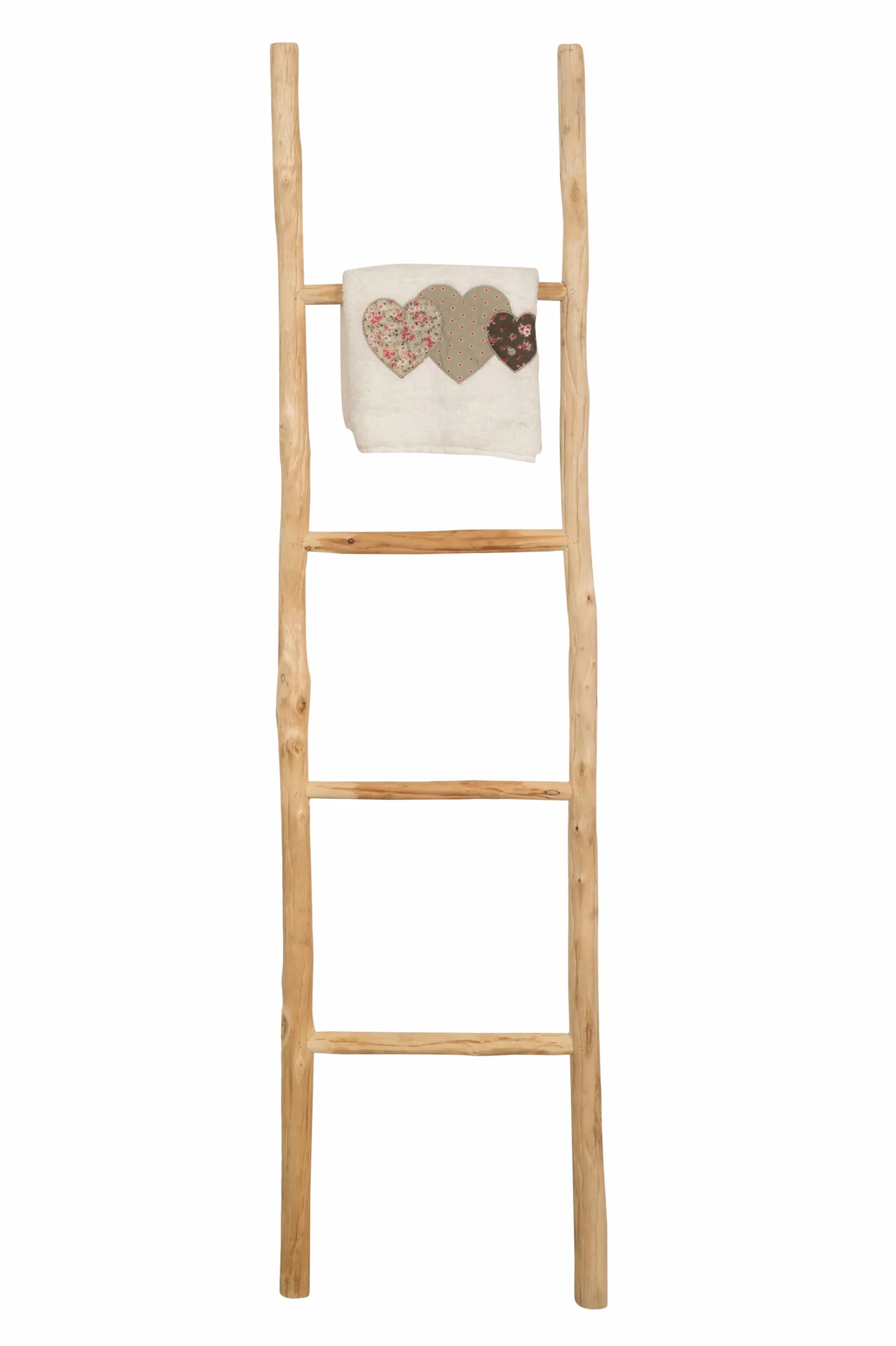 Biscottini Escalera toallero baño 148 x 36 x 3 – Escalera decorativa de madera – Toallero de bambú