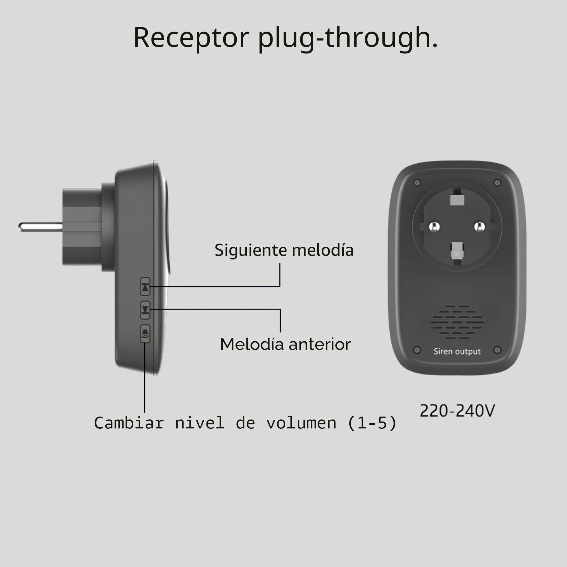 ELRO DB4000 Timbre cinético inalámbrico 2 receptores enchufables Países Bajos