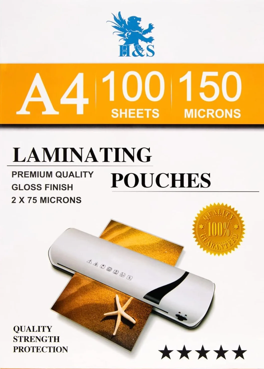 Fundas Plastificar A4 75 Micras Por Cara 150 Micras Laminas Brillantes Transparentes