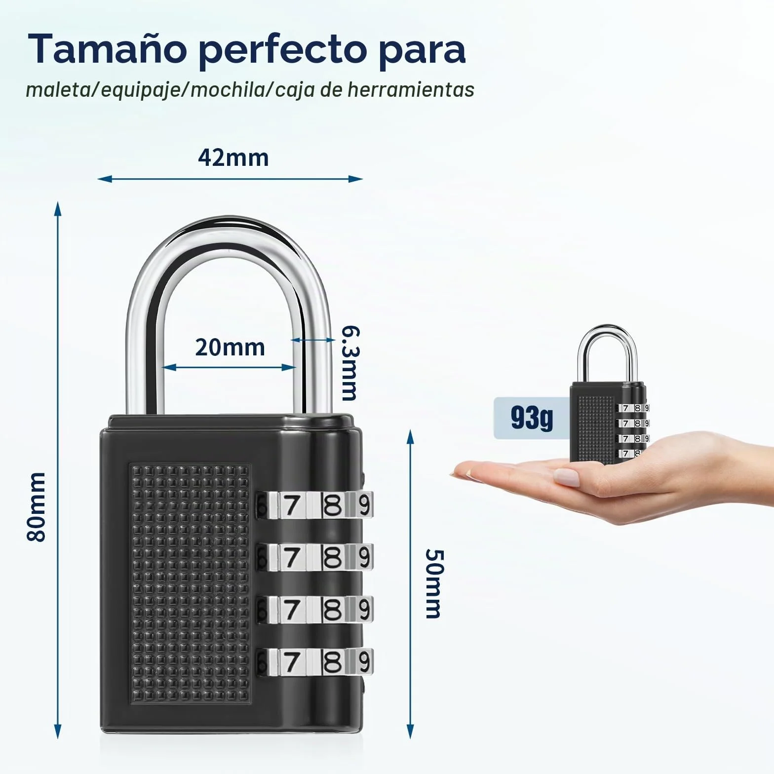 Oderra 4 Dígitos Candados de Combinación, Candado Taquilla, de Seguridad de Aleación de Zinc Adecuado para Dormitorios, Gimnasios, Cobertizos, Almacenes, Portones