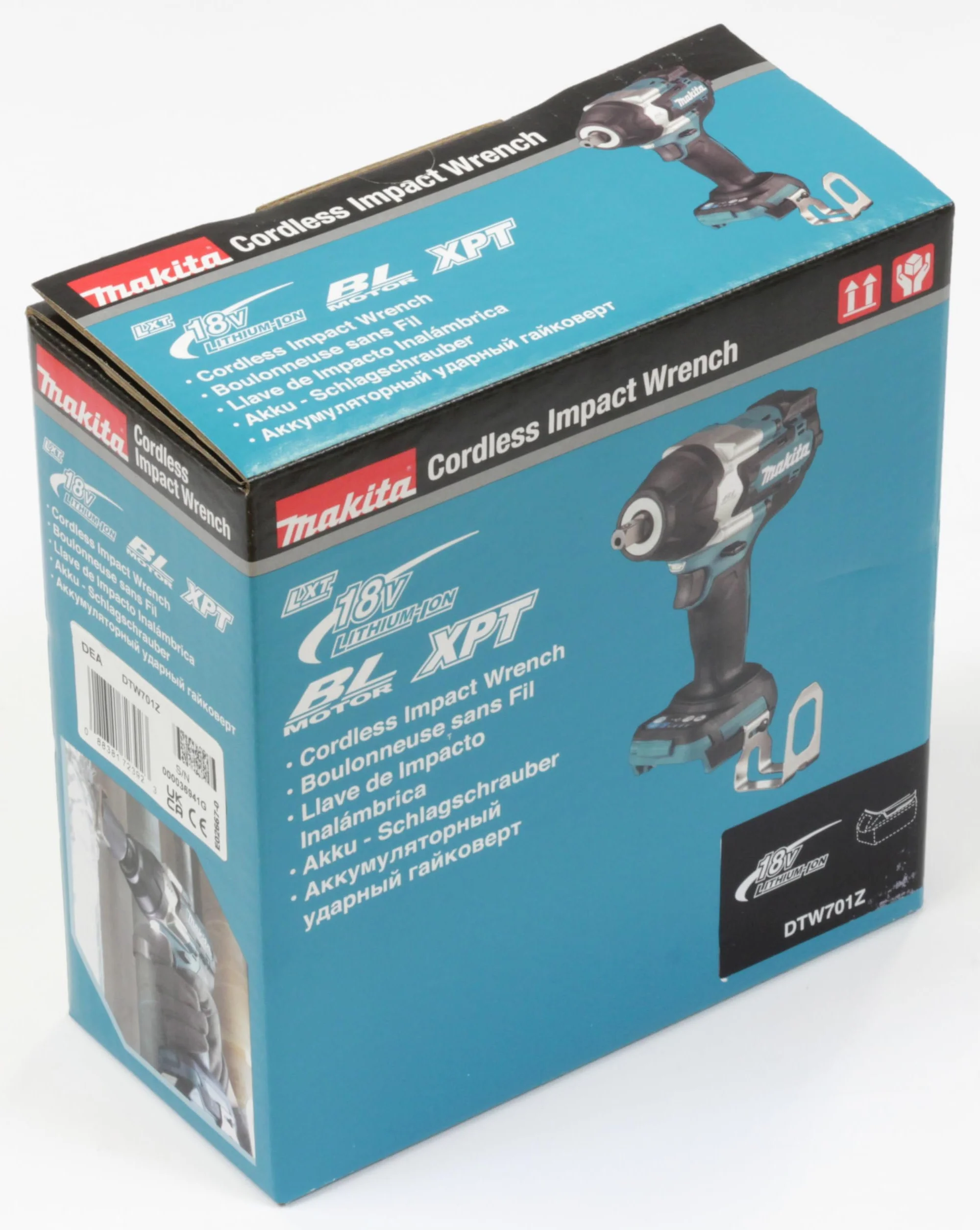 Makita DTW701Z Atornillador de impacto inalámbrico de 18 V (sin batería, sin cargador)
