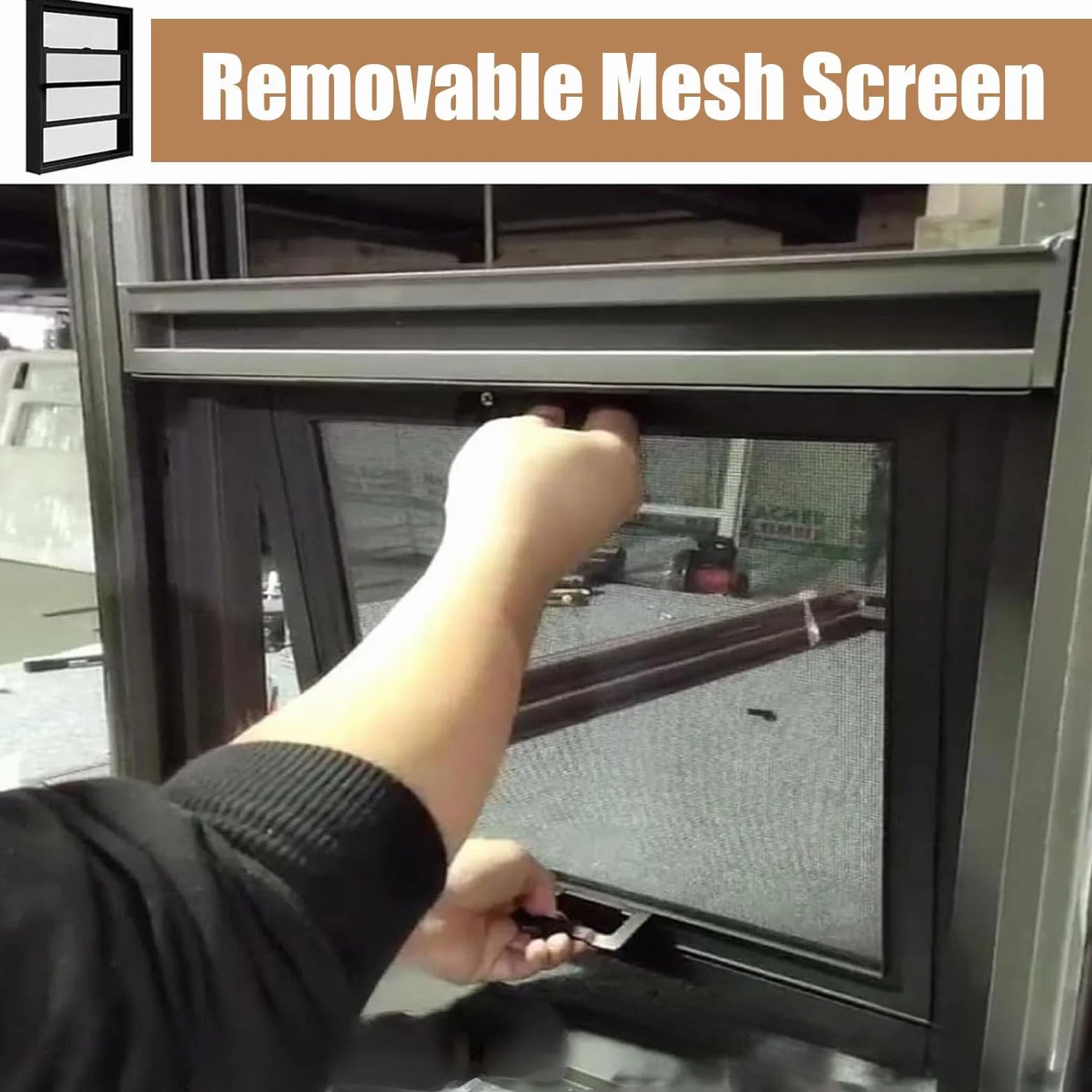Ventana de ventilación para cobertizos, Ventanas corredizas de Aluminio para sótanos con mosquitera, Ventanas de Servicio Verticales con Vidrio Templado(WxH 10x20 in/25x50cm)
