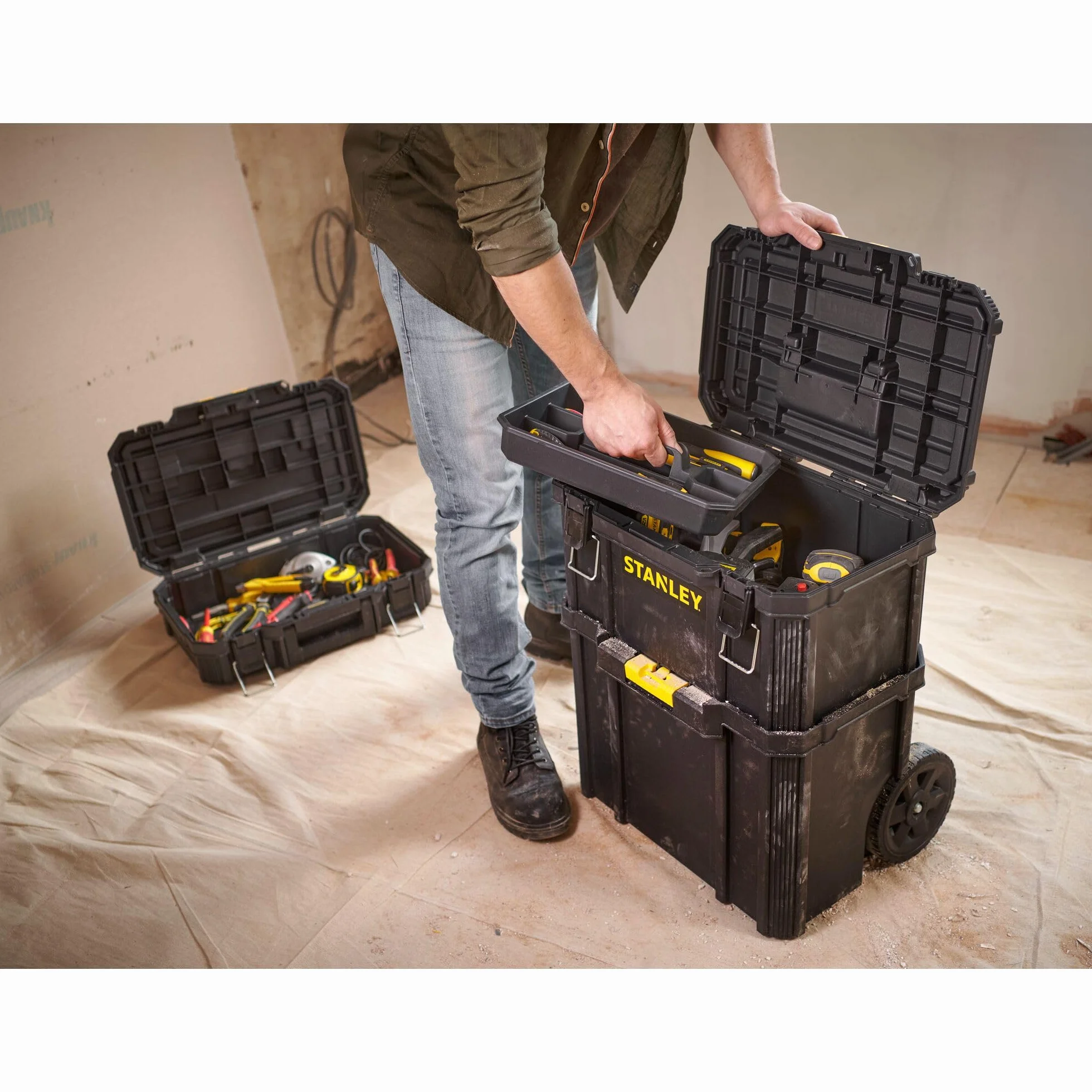 STANLEY Caja de Herramientas Modular 3 en 1 con Ruedas, STST83319-1