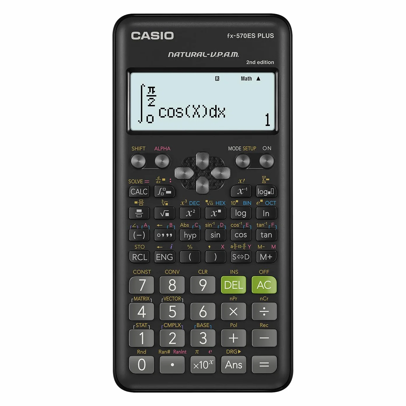 Casio FX-570ES Plus-2 Calculadora Científica 417 Funciones 11 x 77 x 162 mm Negro