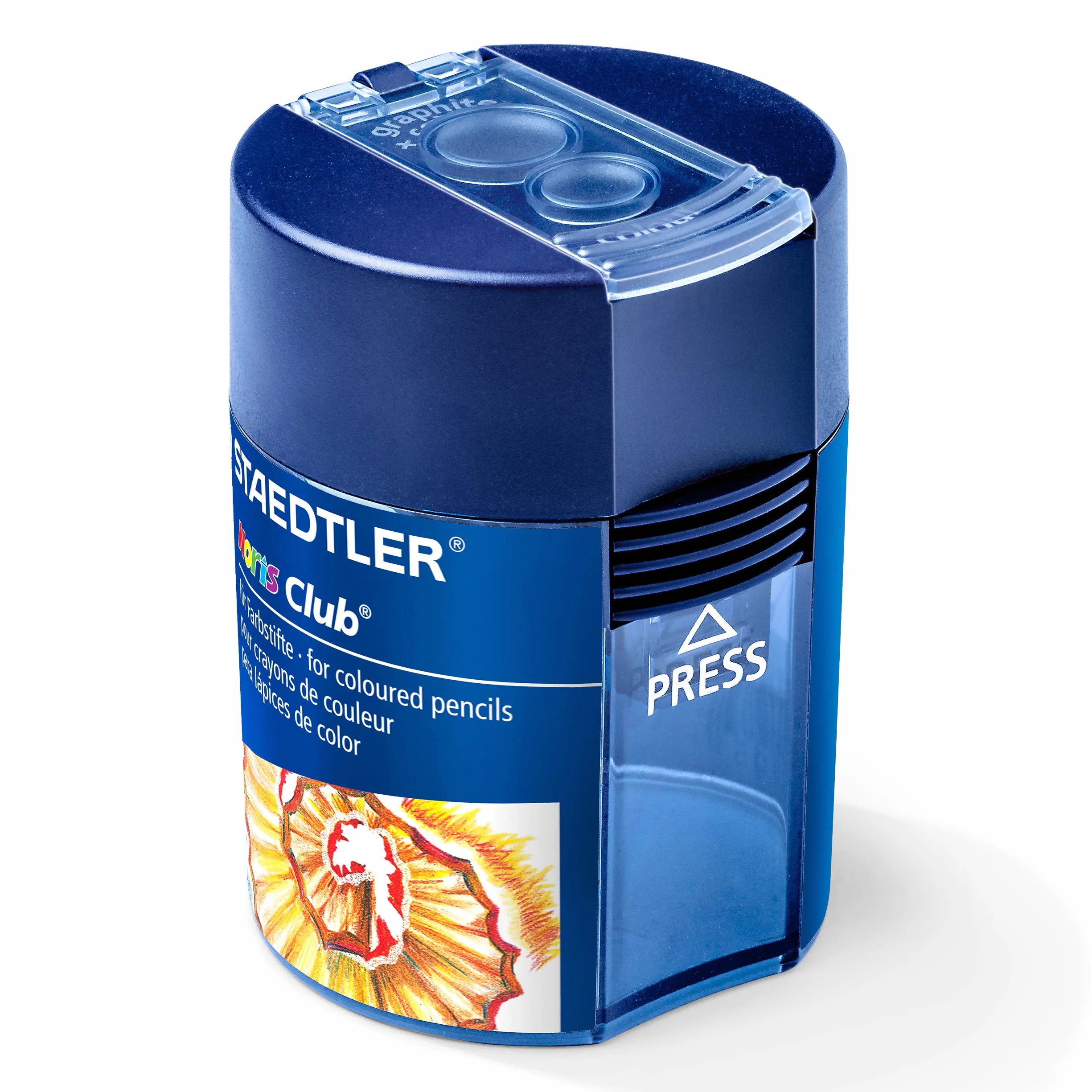 STAEDTLER Noris 512002 Sacapuntas doble con tapa, Azul, Round Design