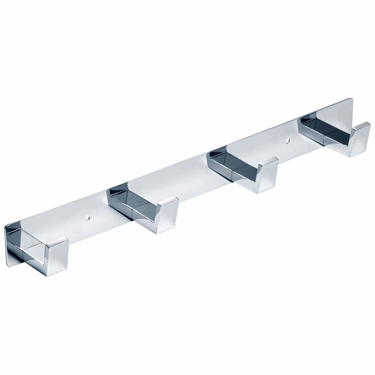 YUET Percheros Pared con 4 Ganchos, Acero Inoxidable, Ganchos Perchas de Montaje en Pared, Colgadores Toalleros de Gancho para Baño Cocina Albornoz Trapos Puerta Entrada, Cromado