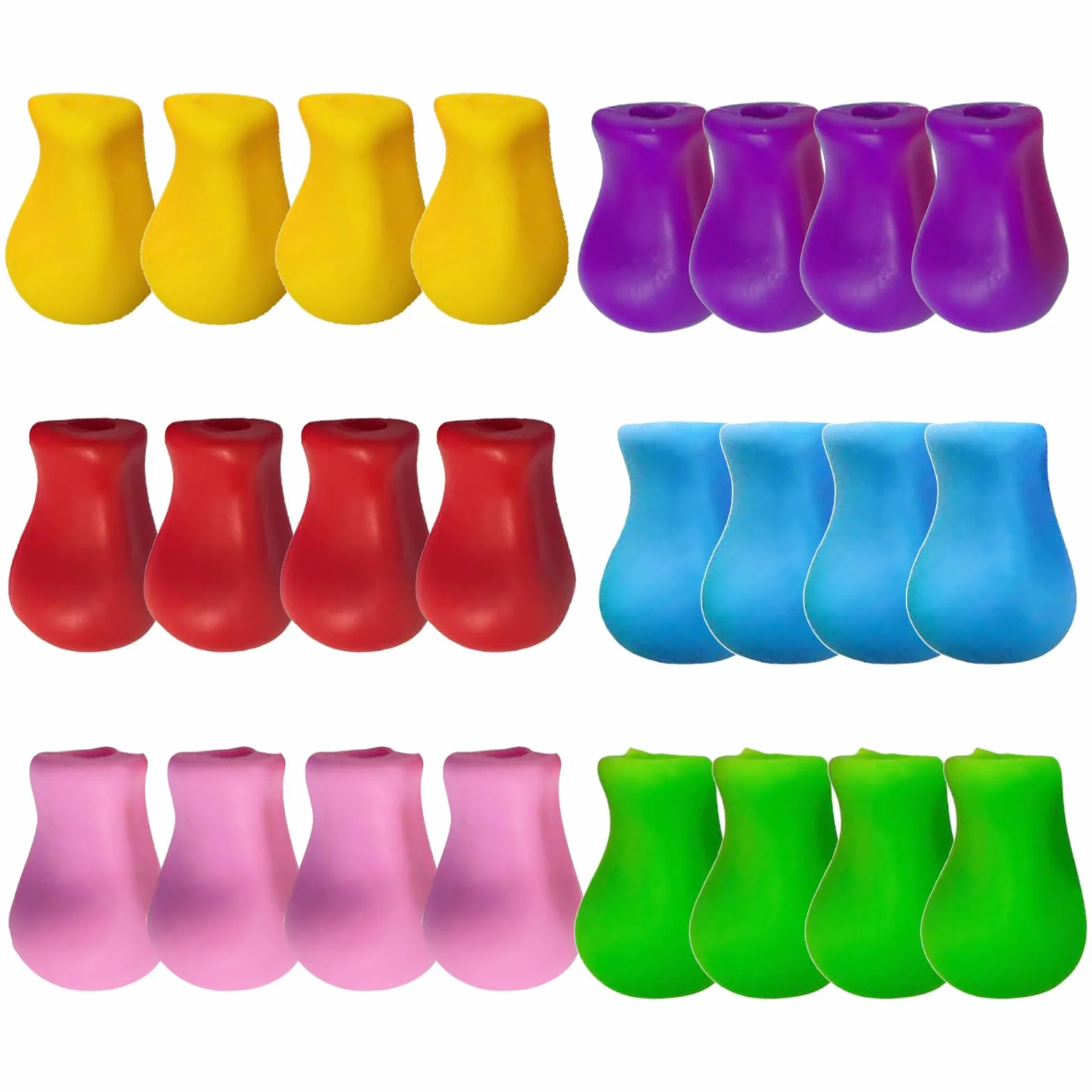 Asas para lápiz de silicona antideslizante, 6 colores, ergonómicas, corregir postura escritura, para escuela y hogar