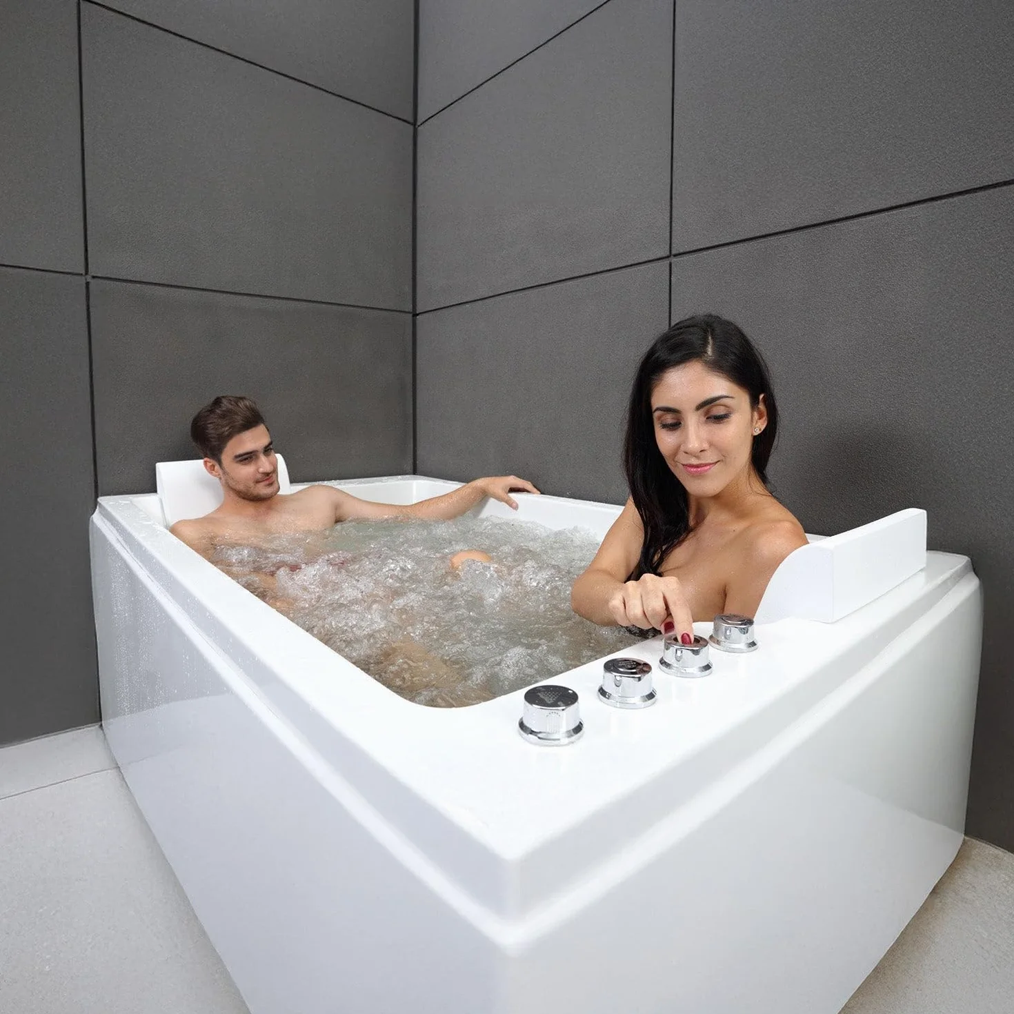 CETANA Duo Wave - Bañera de hidromasaje Doble L. 170 x l. 100 cm, by SPALINA