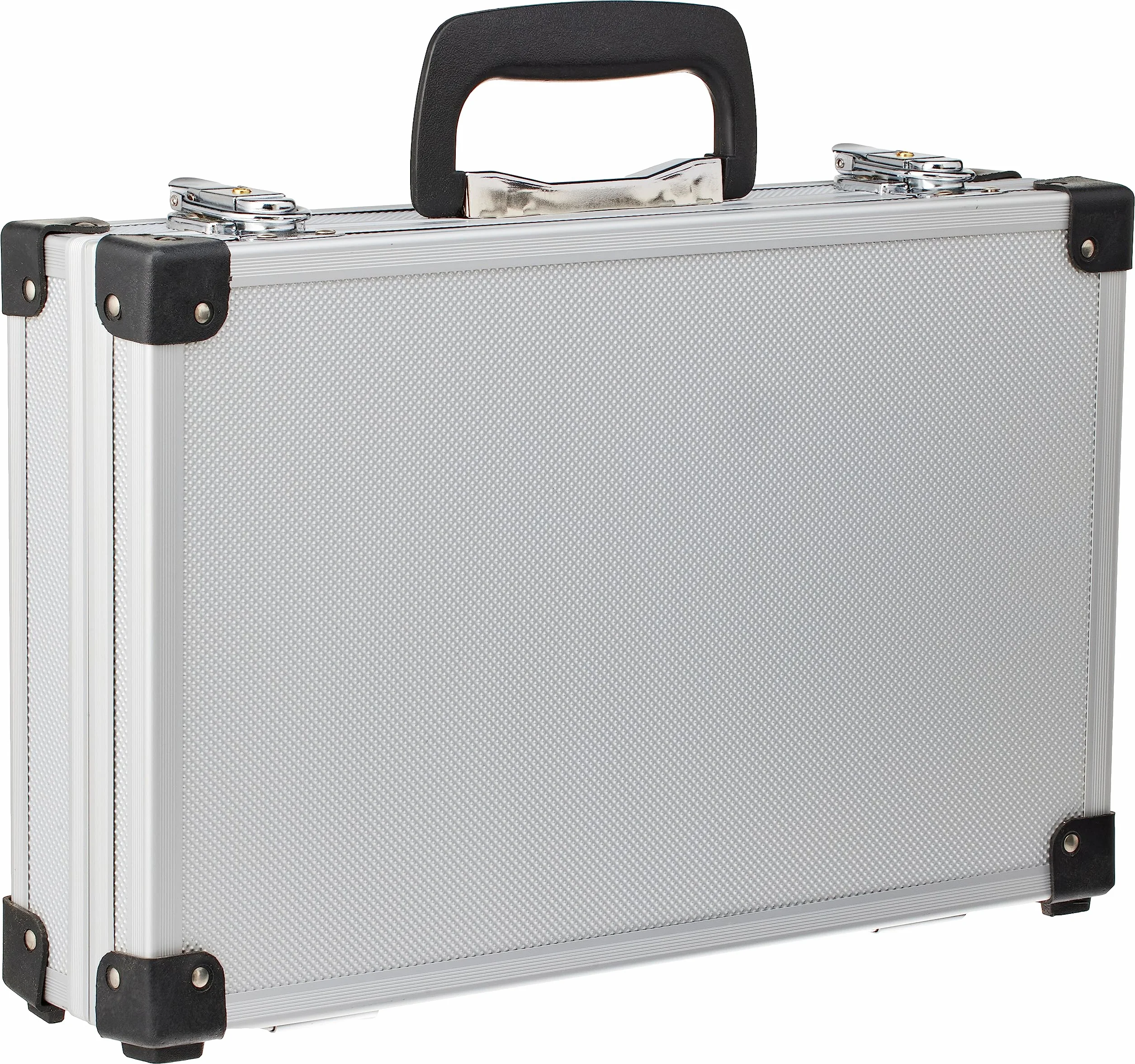 PeakTech 7260 Estuche de transporte de aluminio resistente para instrumentos de medición, acolchado de espuma, L - 370x80x230 mm