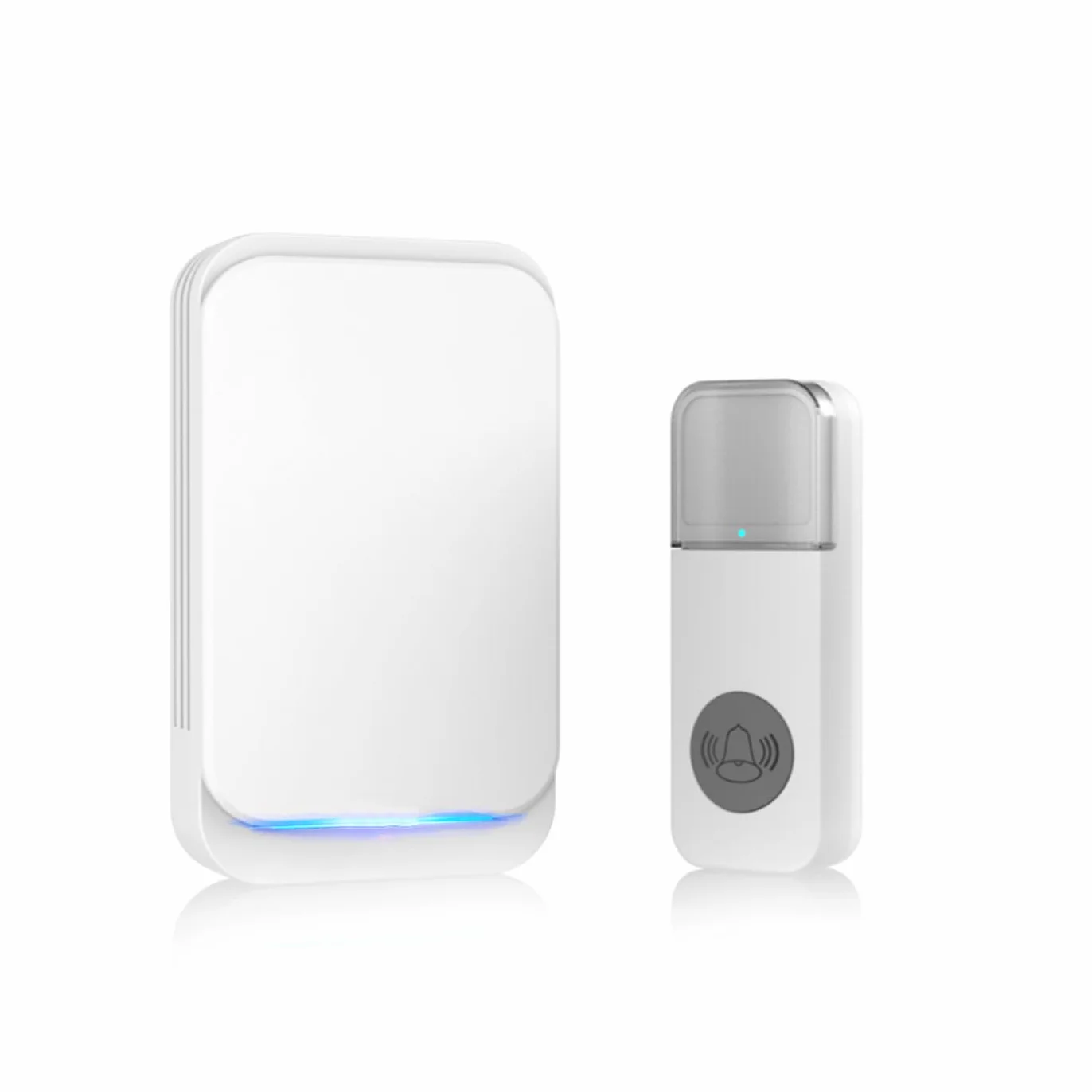 Timbre inalámbrico, Timbre de Puerta con Indicadores LED, Resistente al Agua (Blanco)