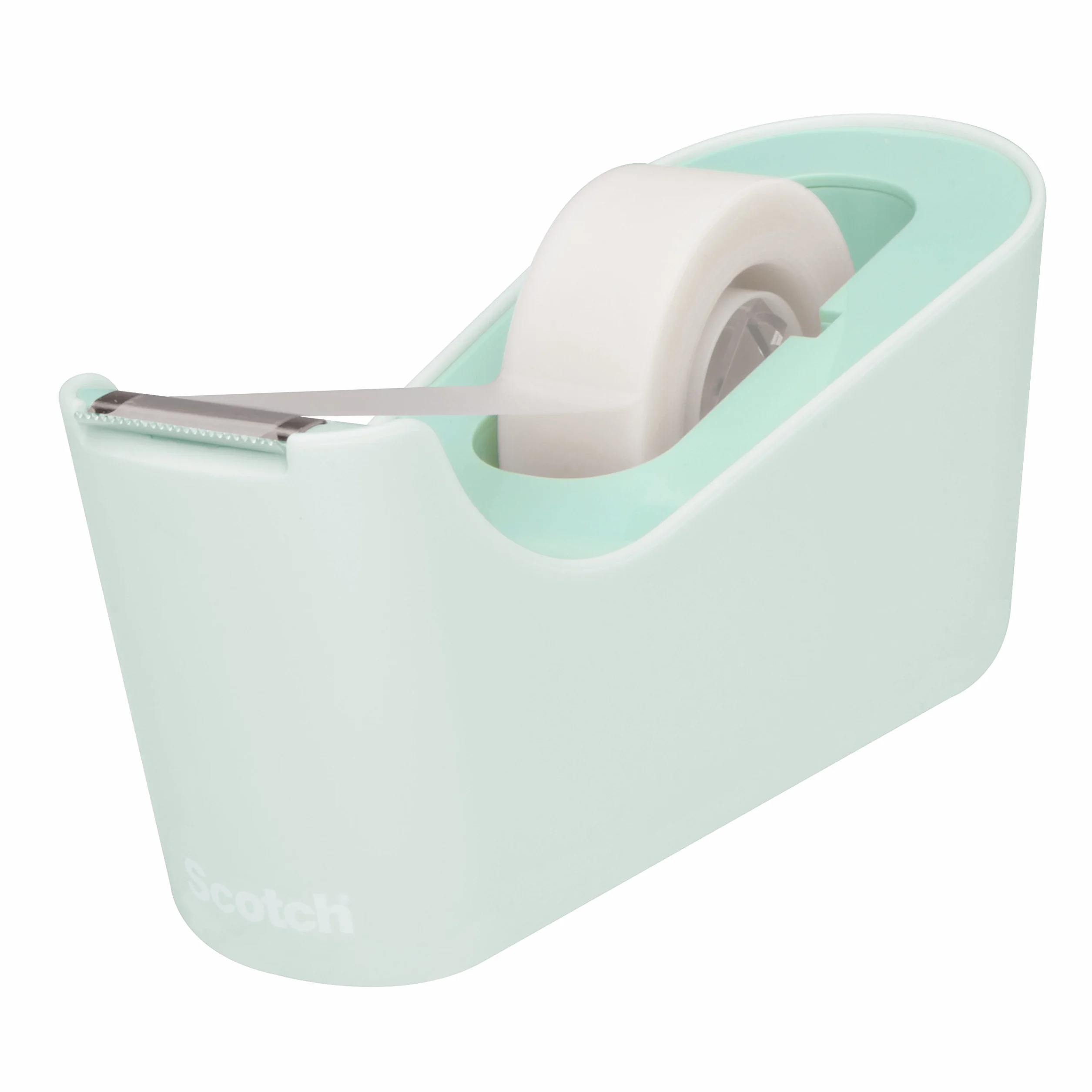 Scotch Dispensador de Cinta Adhesiva C18, Verde Menta + 1 Rollo Cinta Invisible 19 mm x 33 m, Rellenable