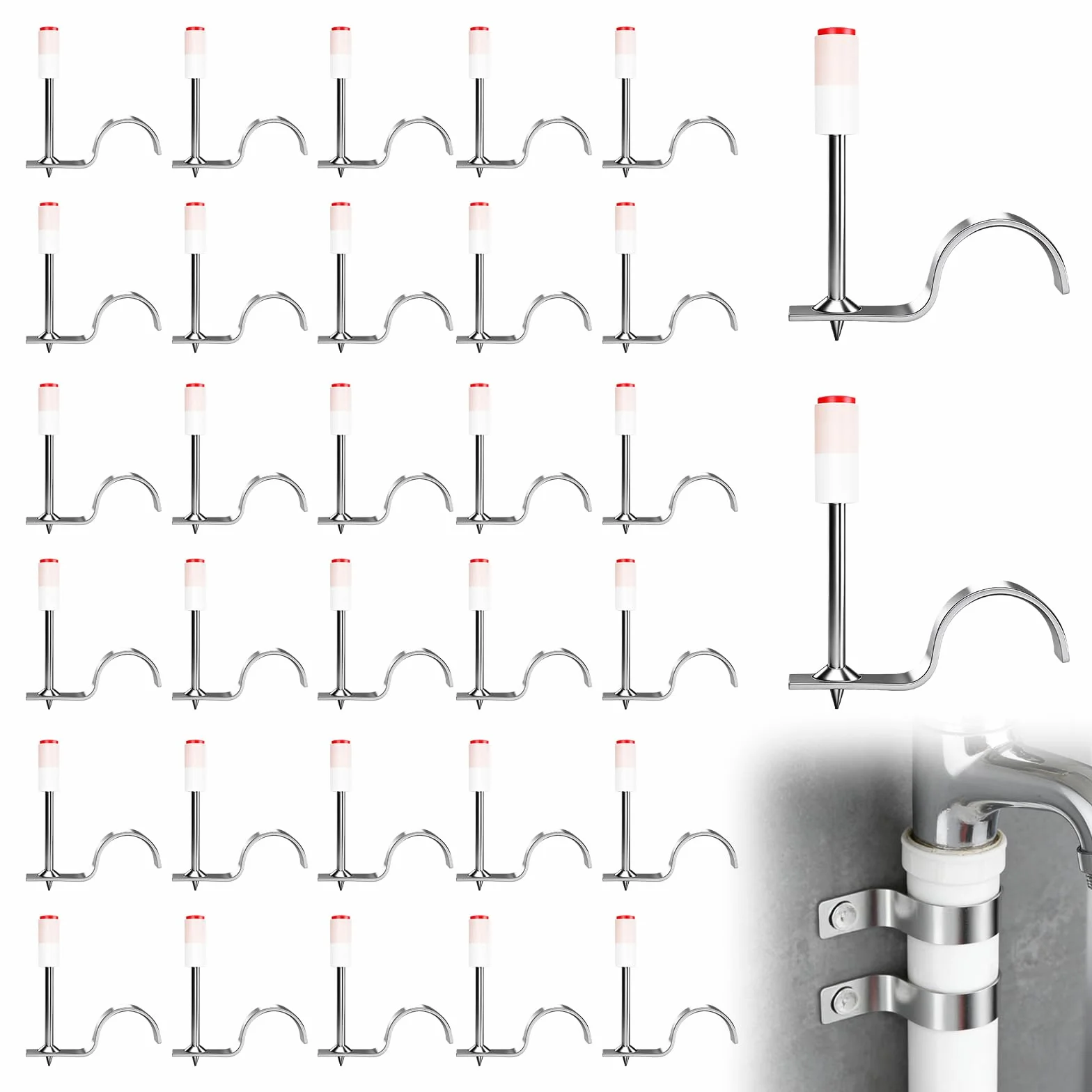 400 Clavos Para Pistola De Clavos Manual, Clavos De Acero Endurecido 7,3 mm, Pistola De Clavos Para Acero, Nail Gun, Clavos Para Tejados, Pistola Neumática, Para Techos De Hormigón Y pared Gruesos