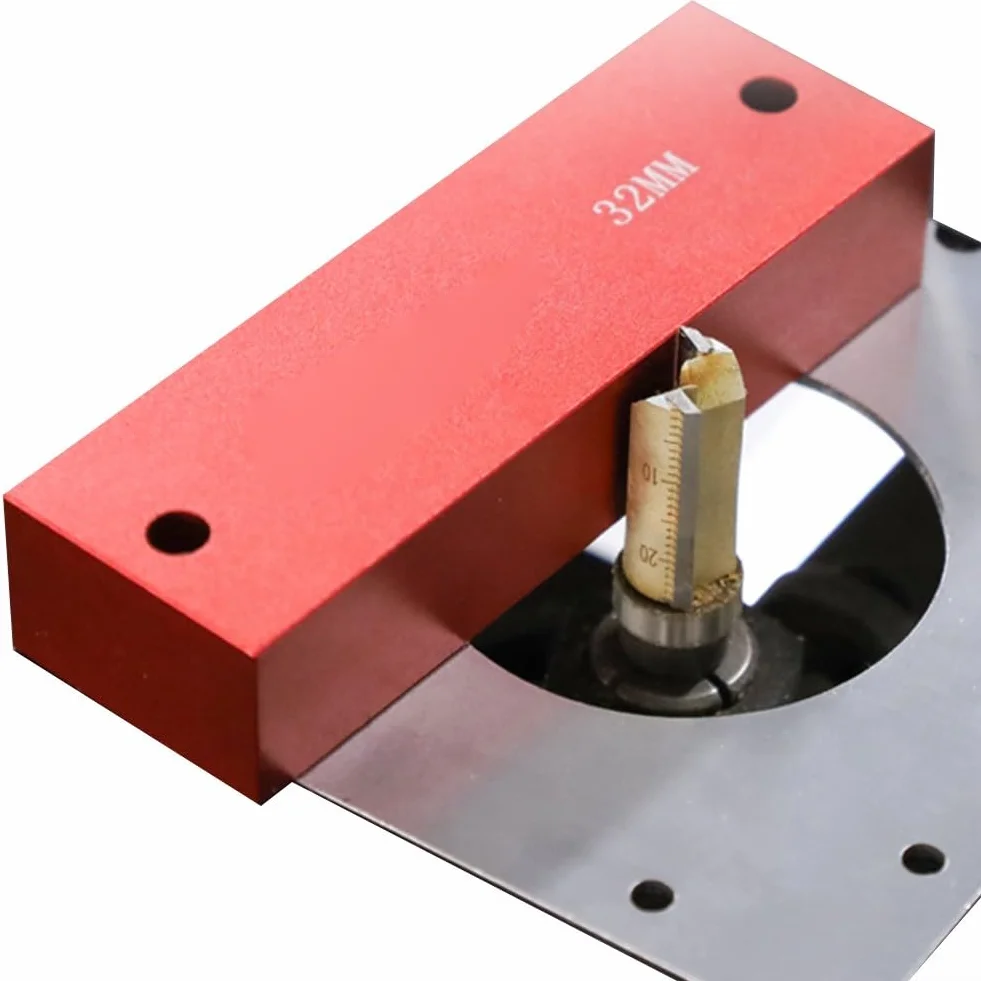 Honseadek Juego de bloques de calibre para carpintería, Herramienta de medición de altura de aluminio, Bloques de configuración de precisión para sierra, Bloques espaciadores métricos para enrutador