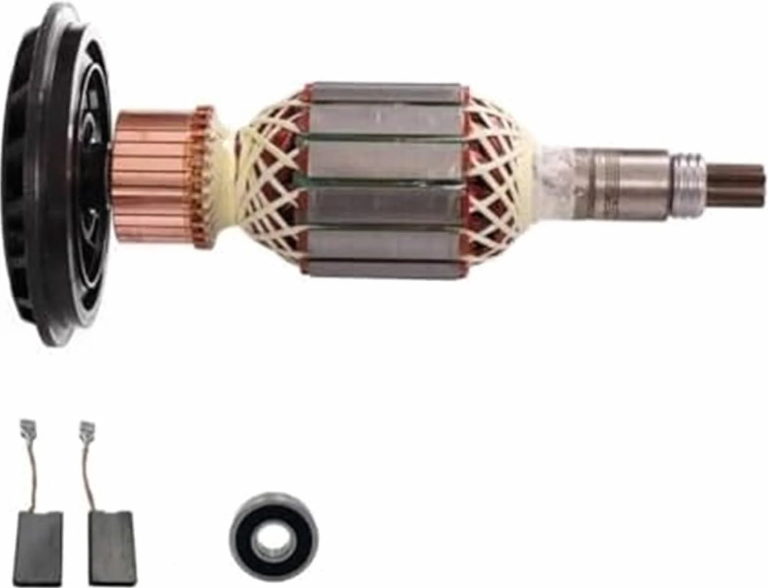For Anclaje de Rotor + escobillas de carbón + cojinete, for Bosch, Martillo demoledor GBH11DE, for GSH11E, for repuestos de Anclaje de Rotor Rotor inducido jardín