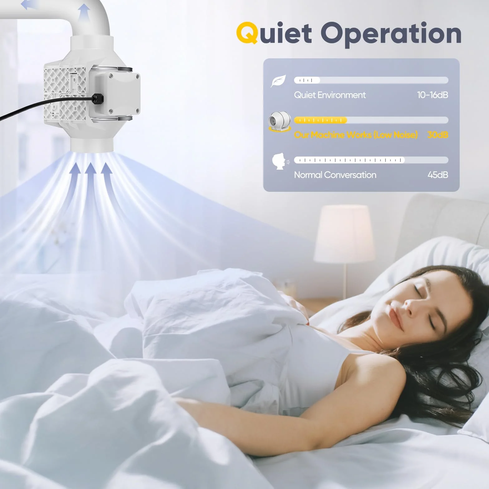 Extractor de aire para baño 310 m³/h control de velocidad variable