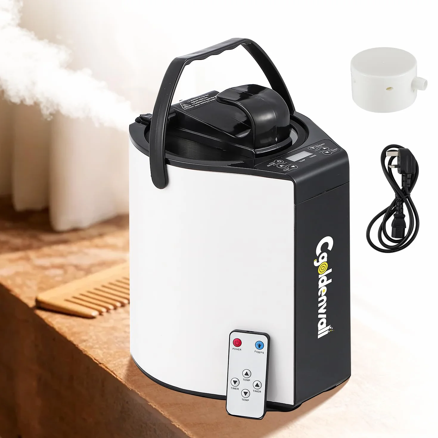 CGOLDENWALL Portátil Sauna de Vapor Hogar 3L, Generador de Vapor para Personal Spa, Olla de Vapor de Sauna con Control Remoto, Adecuado para Tienda Sauna, Desintoxicación