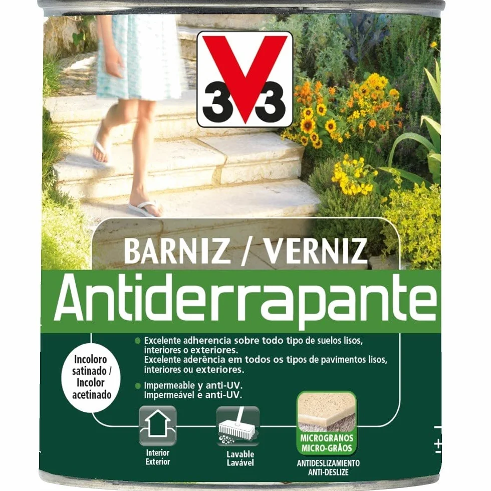 V33 Barniz Antiderrapante Incoloro Satinado 2,5L