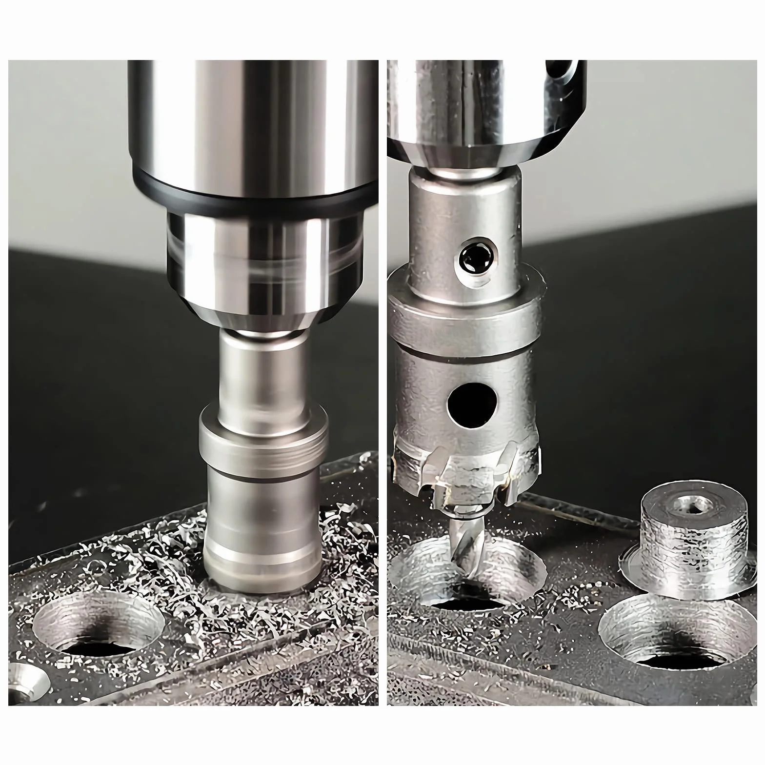 Flintronic Brocas Corona Metal, 100mm Carburo Agujero Cortador, TCT Agujero Sierras Brocas Corona para Acero Inoxidable, Acero Dulce, Hierro, Cobre y Latón