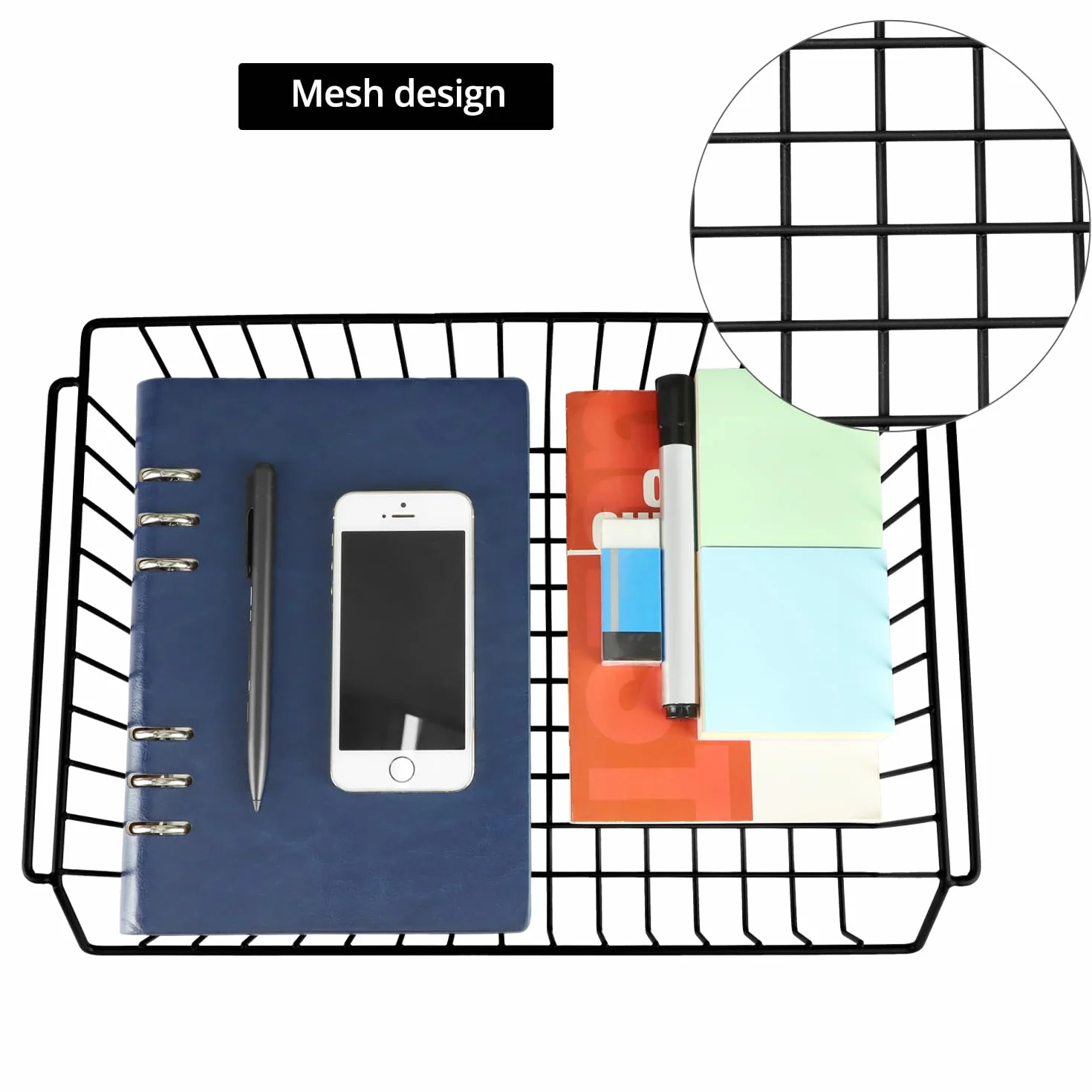 QWORK Cajón debajo de la mesa de metal capacidad de carga 5-10 kg para oficina cocina